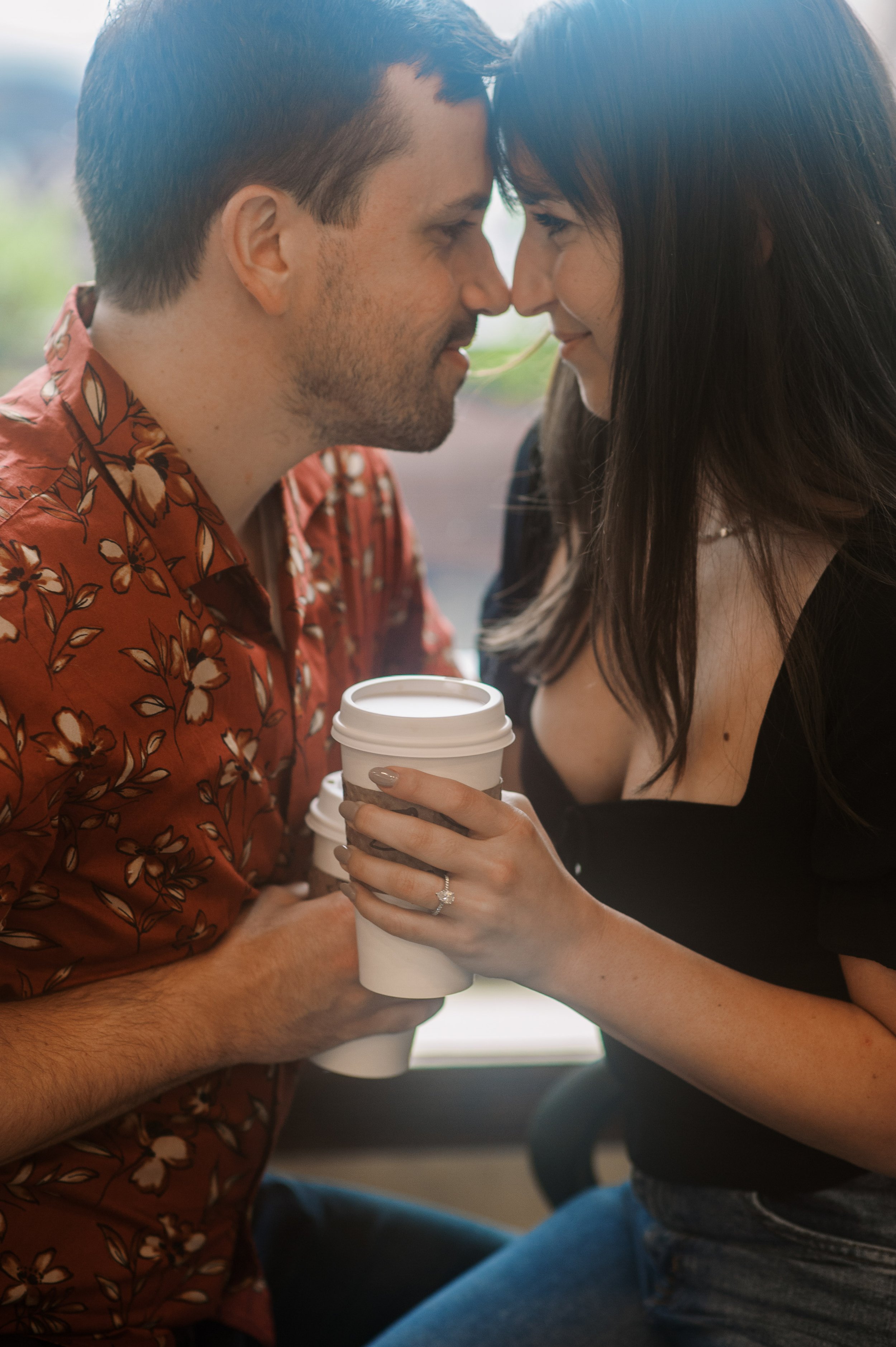 Coffee Engagement Ring Le Caprice DC Cafe Bakery Washington DC Engagement Photos Fancy This Photography