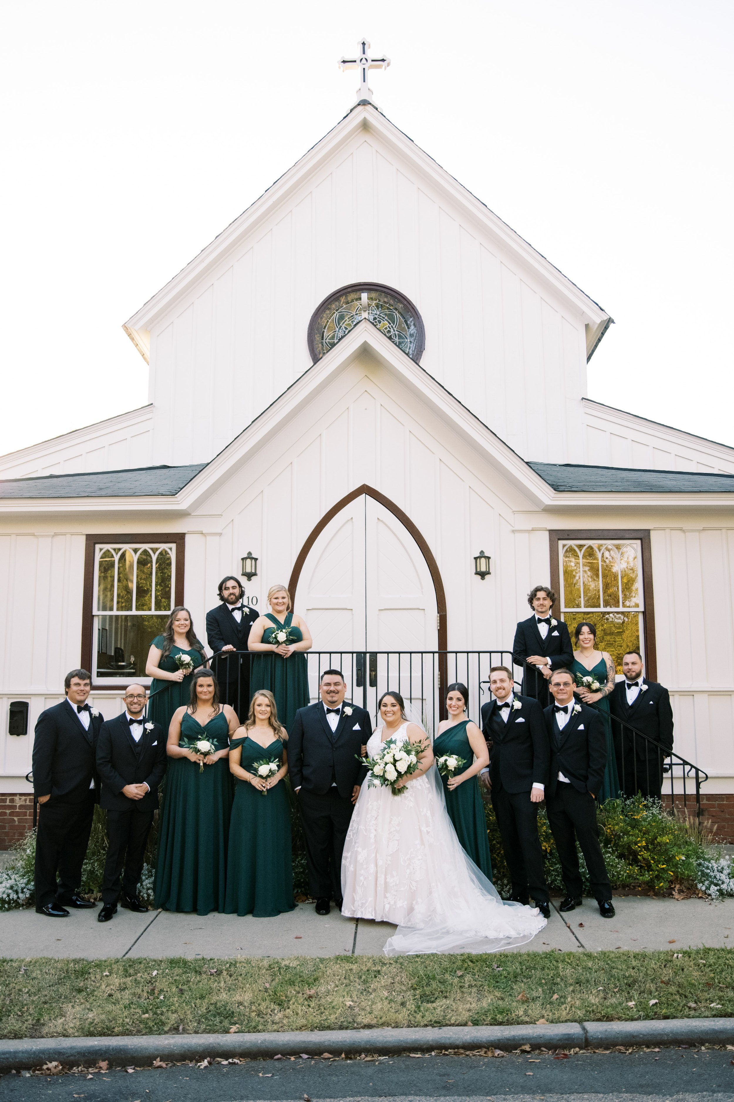 Bride and Groom Portrait Entrance All Saints Chapel Unique Raleigh Wedding Venue Options Fancy This Photography