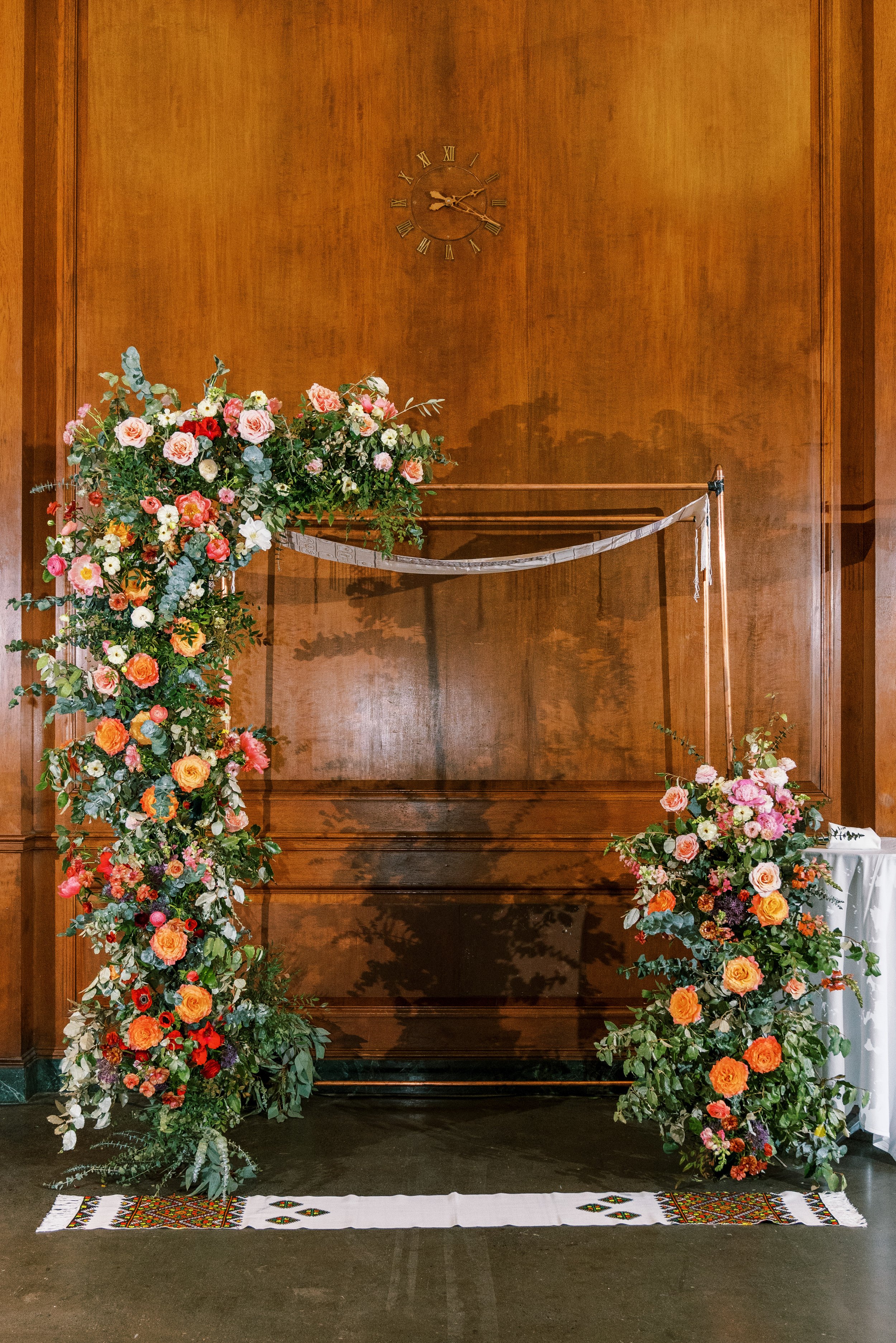 Blossom and Bone Florals Chuppah 21c Museum Hotel Durham Wedding Fancy This Photography