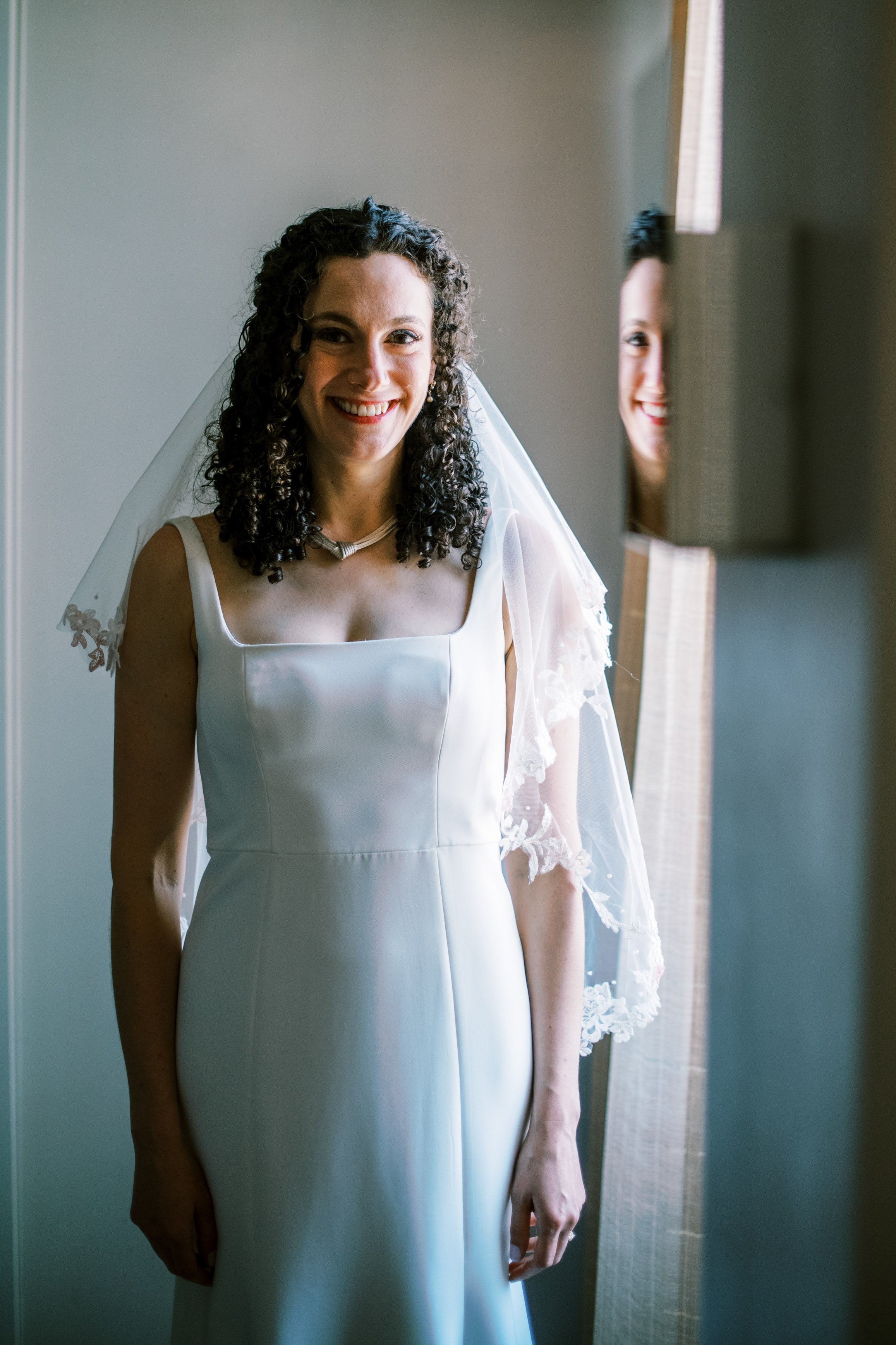 Smiling Bride at 21c Museum Hotel Durham Wedding Fancy This Photography