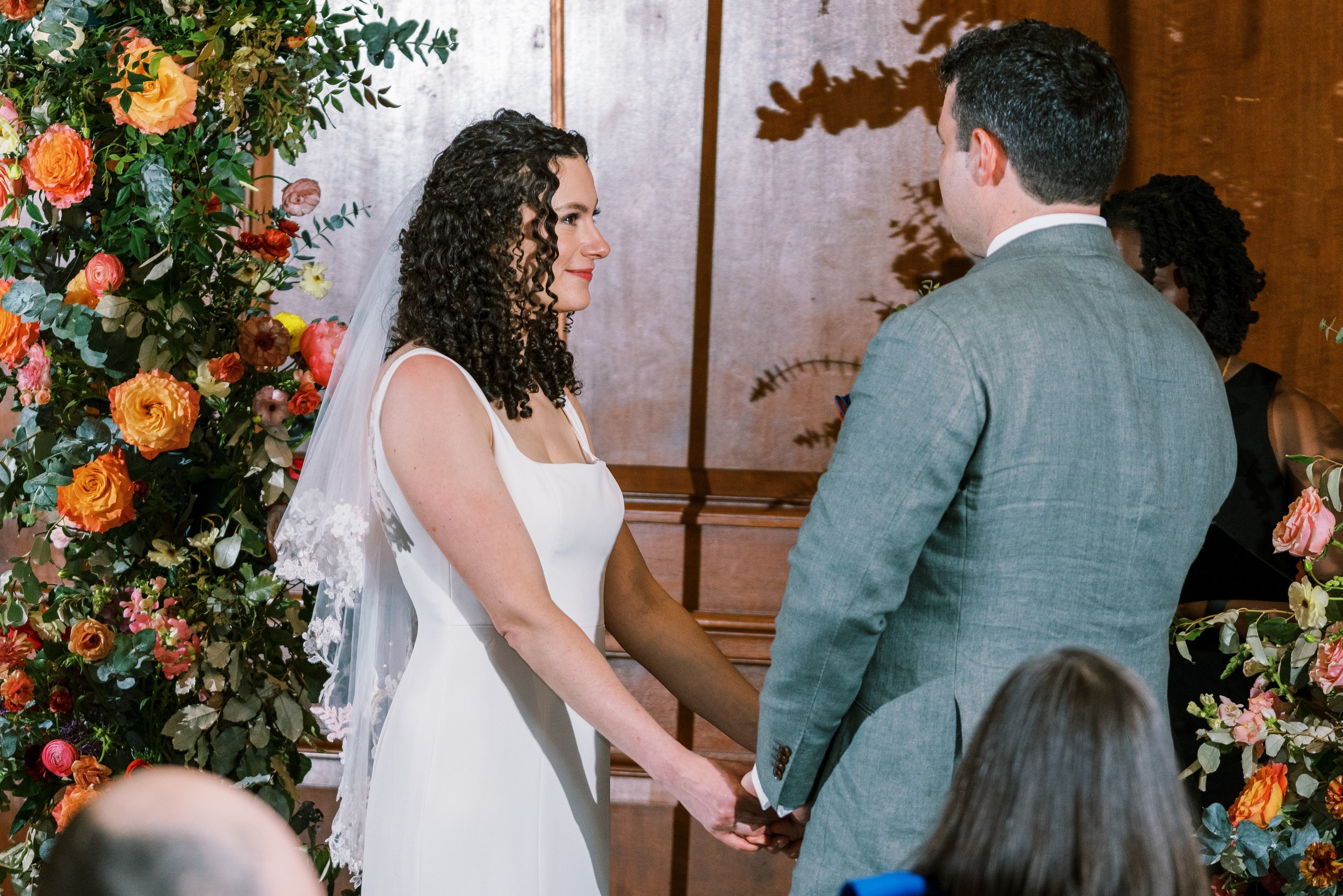 Bride and Groom Vows 21c Museum Hotel Durham Wedding Fancy This Photography