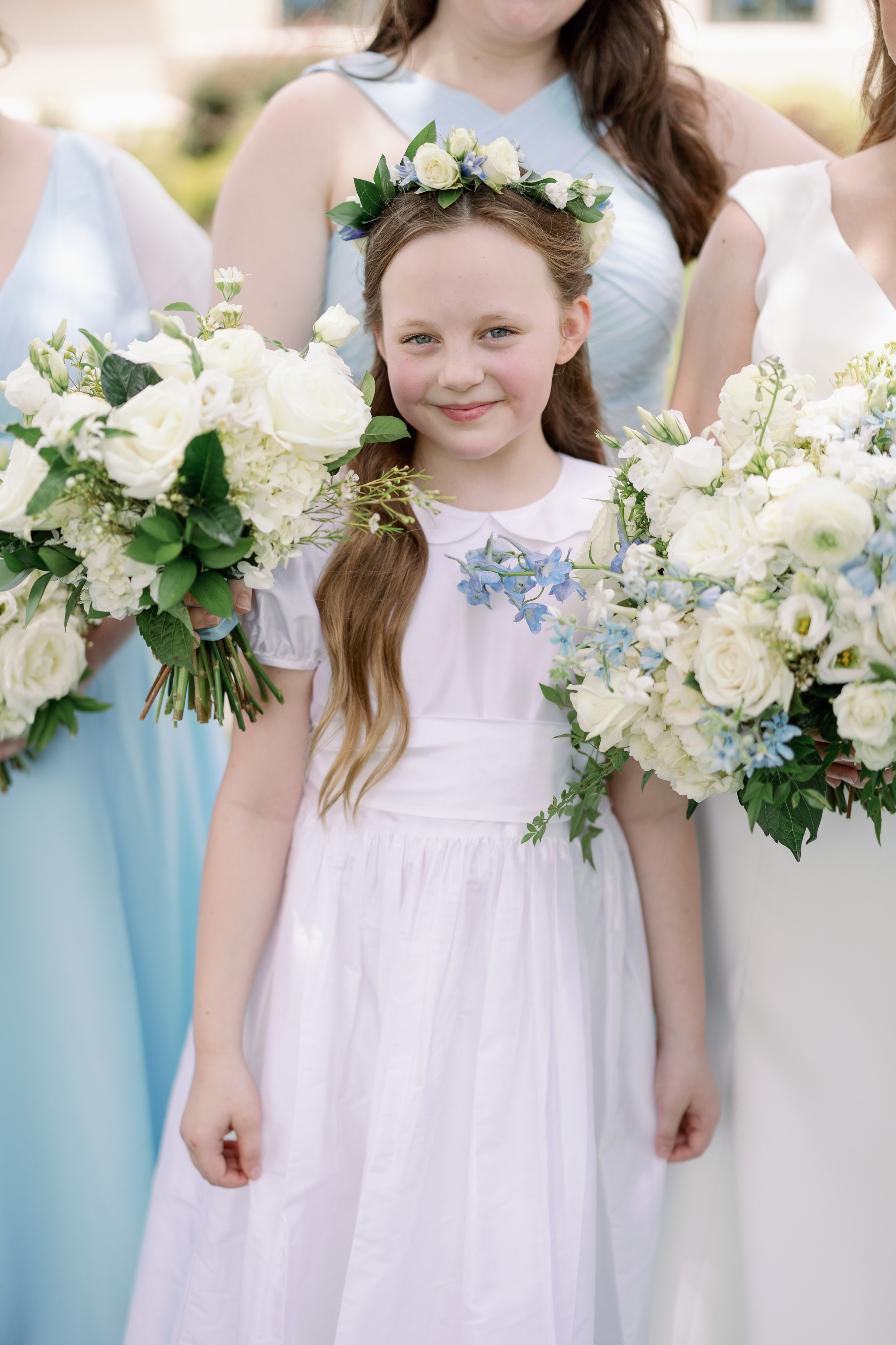 Carolina Blue Flower Girl Wedding at The Carolina Inn