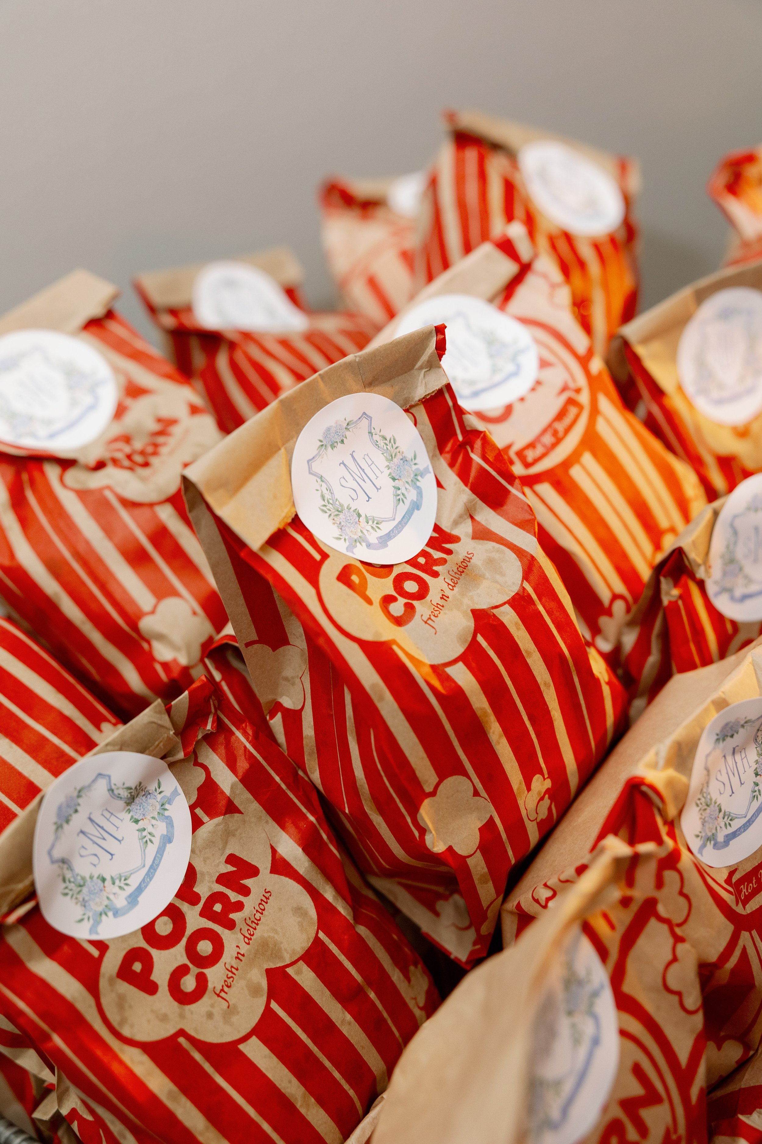 Red Popcorn Bags Wedding at The Carolina Inn Fancy This Photography