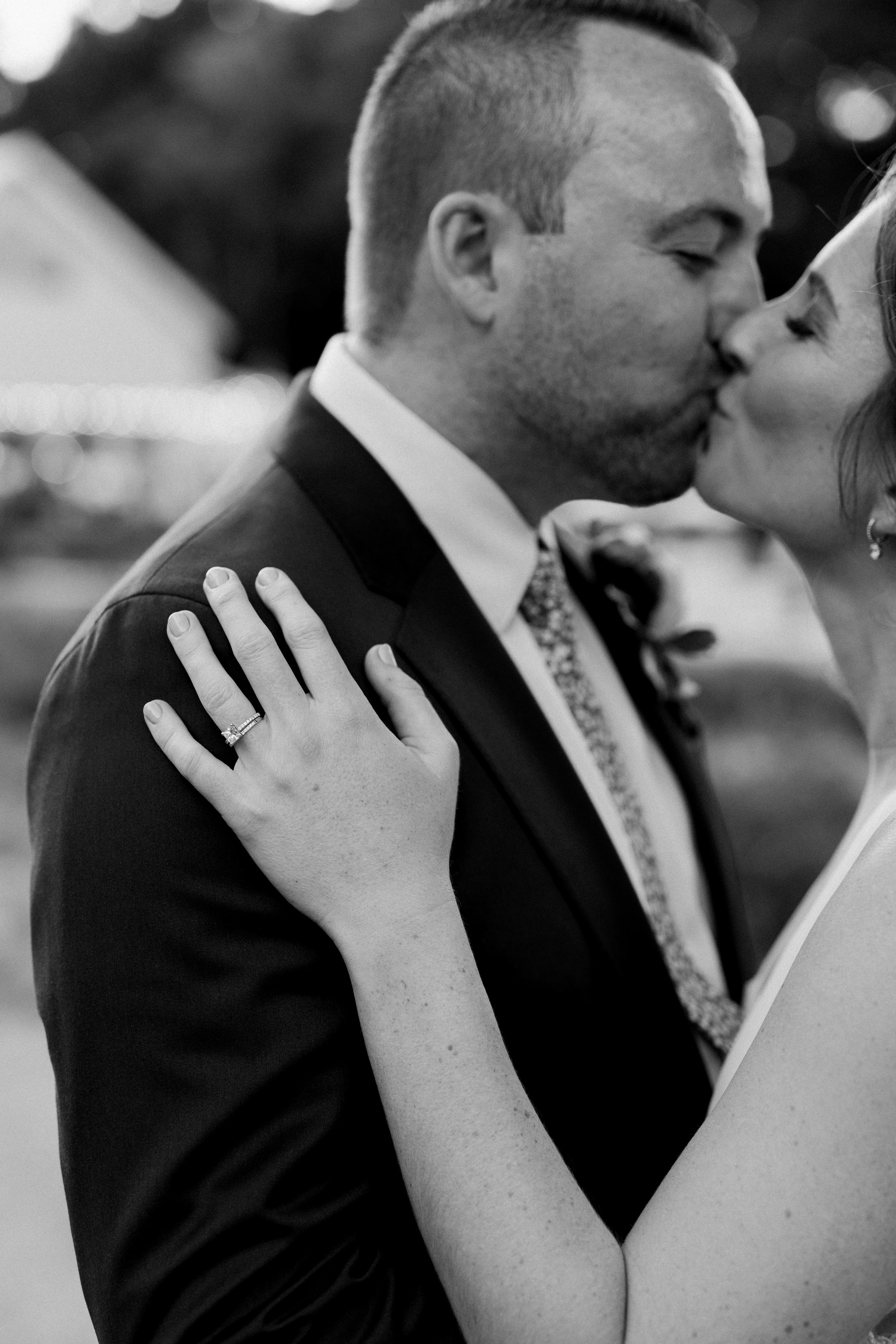 Black and White Kiss Lavender Wedding Chapel Hill North Carolina Fancy This Photography