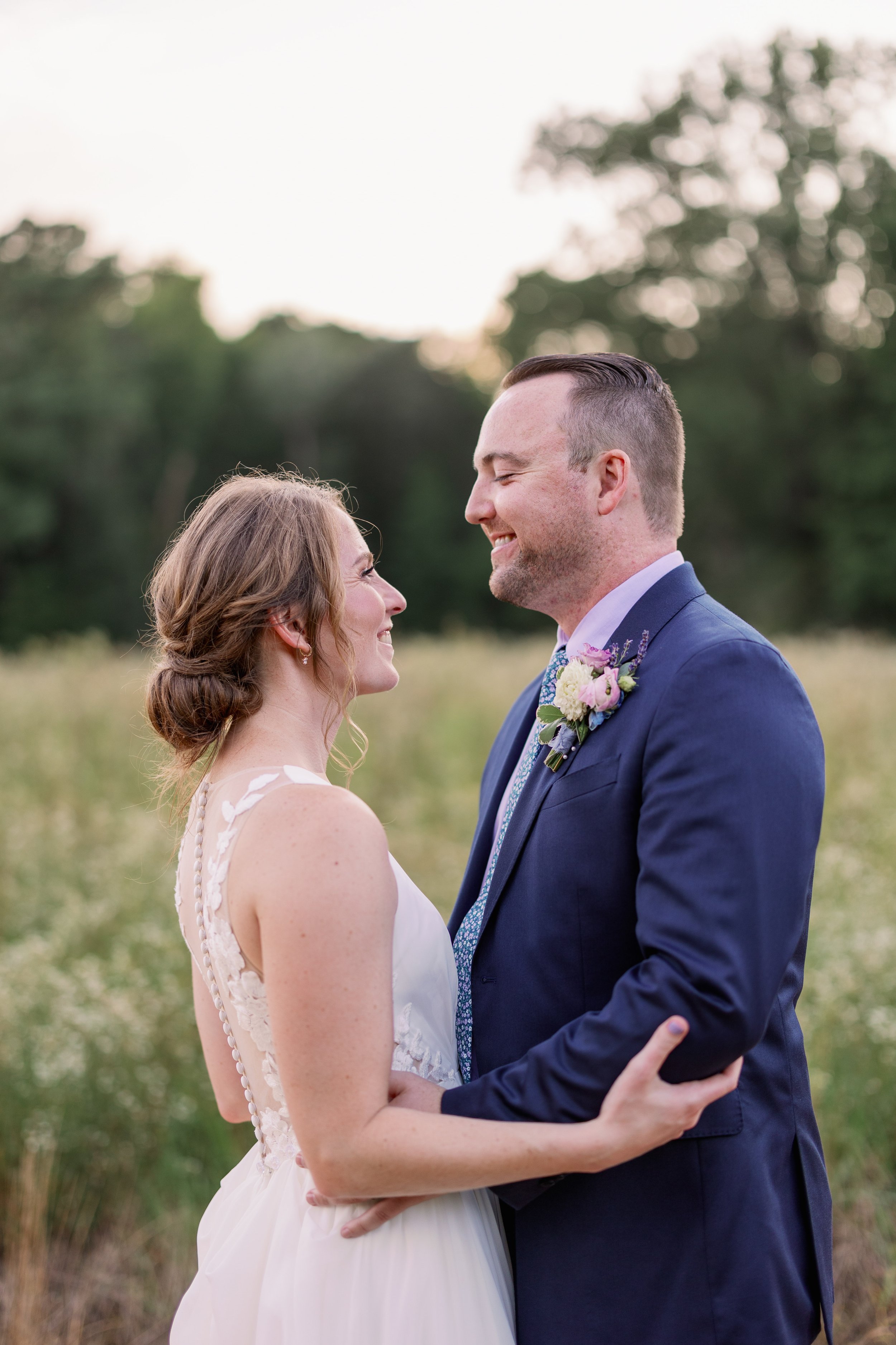 Outdoor Wedding Portraits Bride and Groom Lavender Wedding in Chapel Hill North Carolina Fancy This Photography
