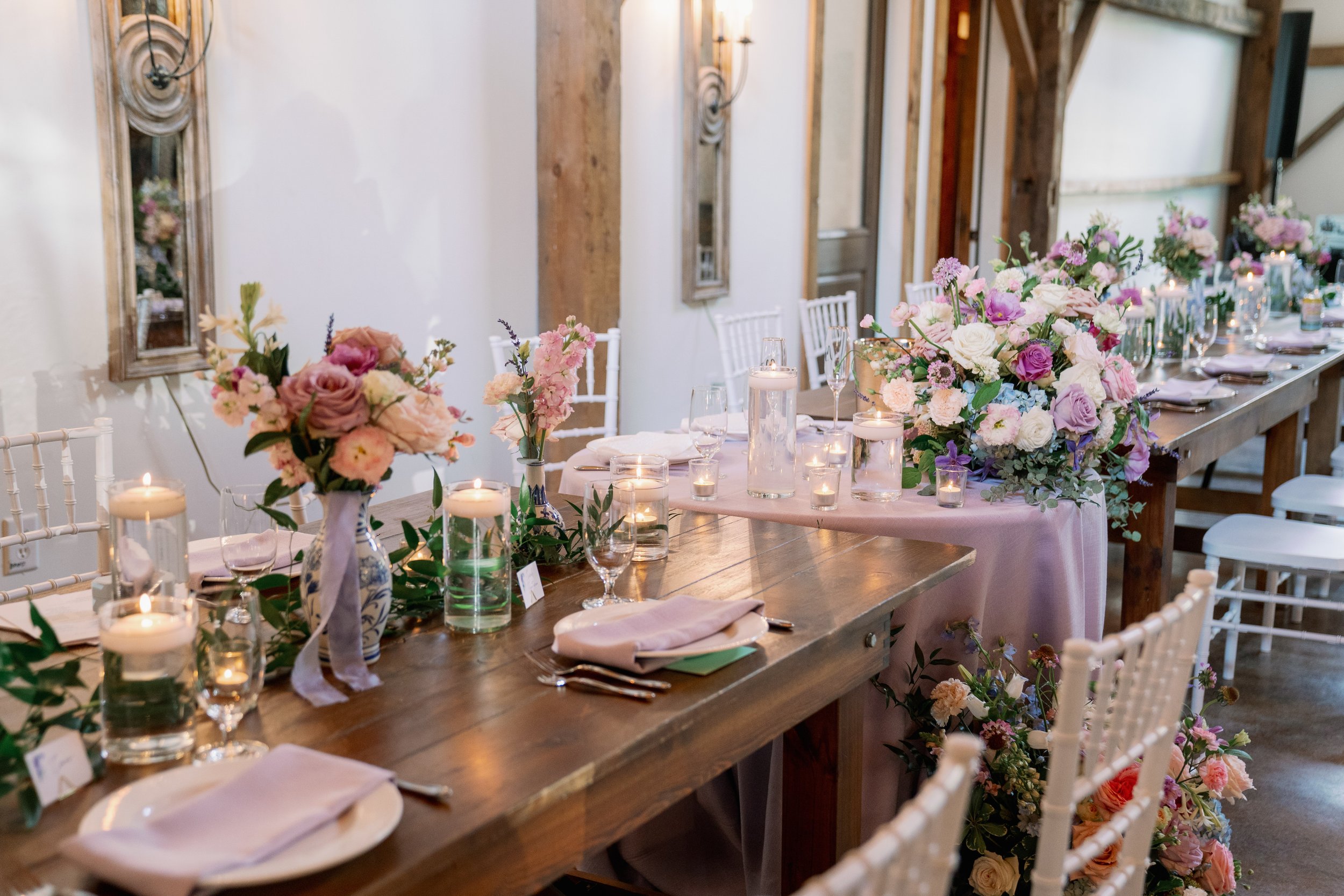  Flowers Decorations Lavender Wedding in Chapel Hill North Carolina 