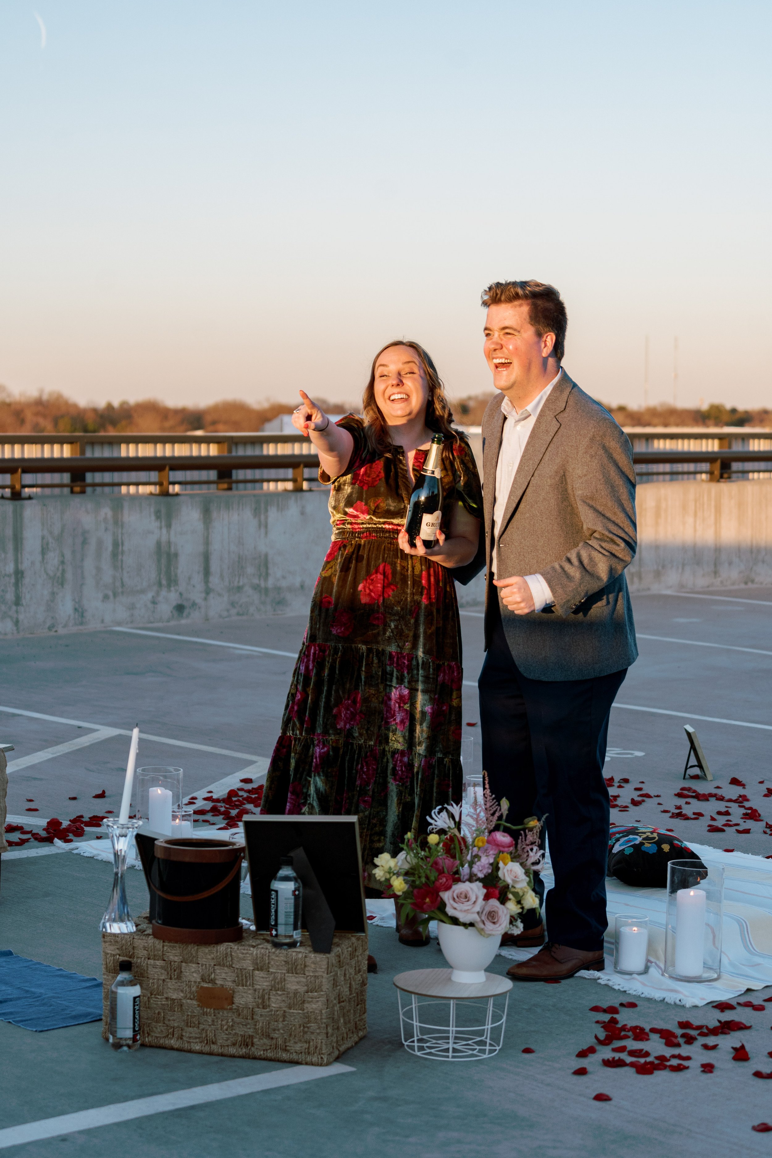 Champagne Pop Surprise Proposal in Durham NC Fancy This Photography