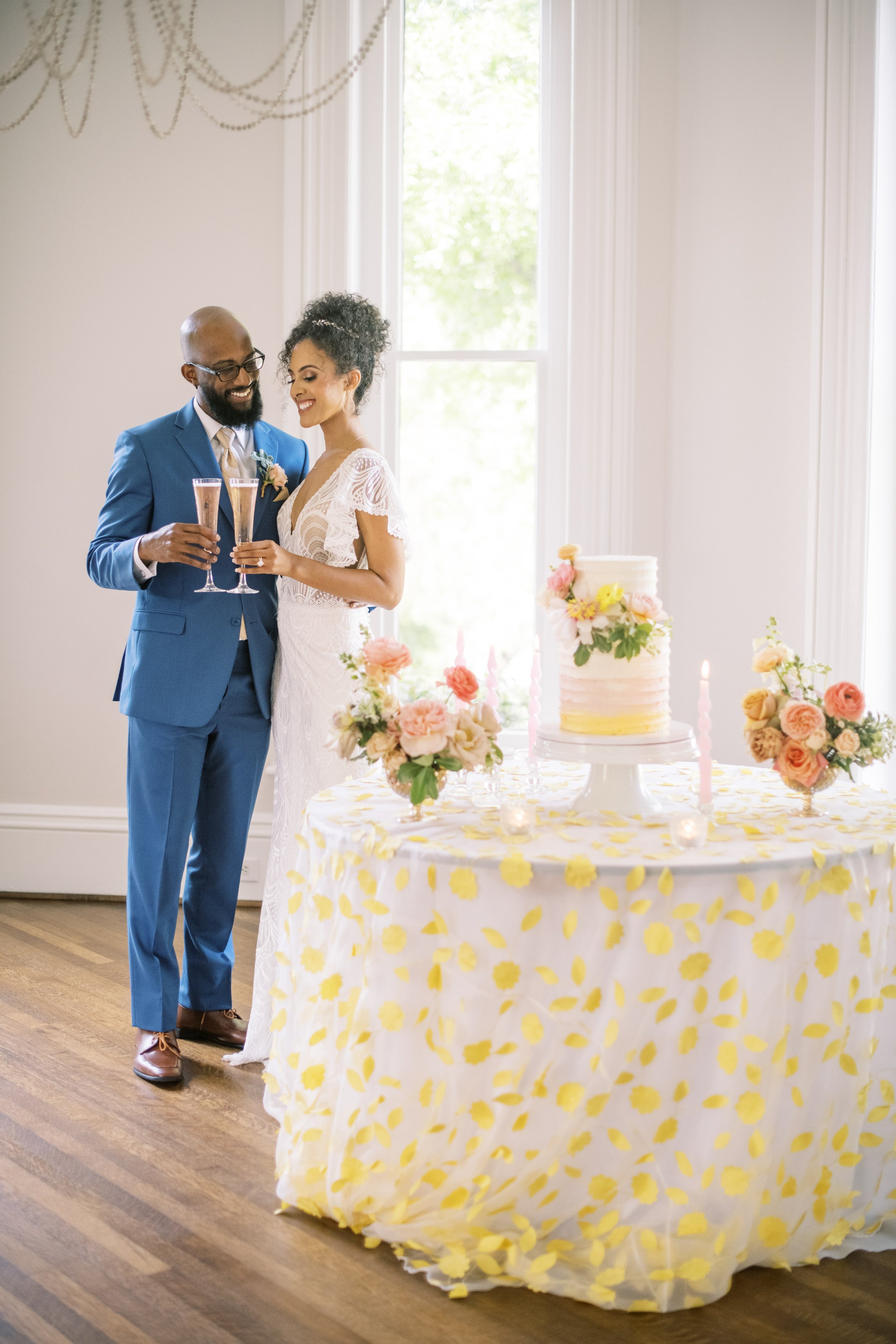 Bride and Groom Cake Ceremony The McAlister-Leftwich House Wedding Venue Fancy This Photography