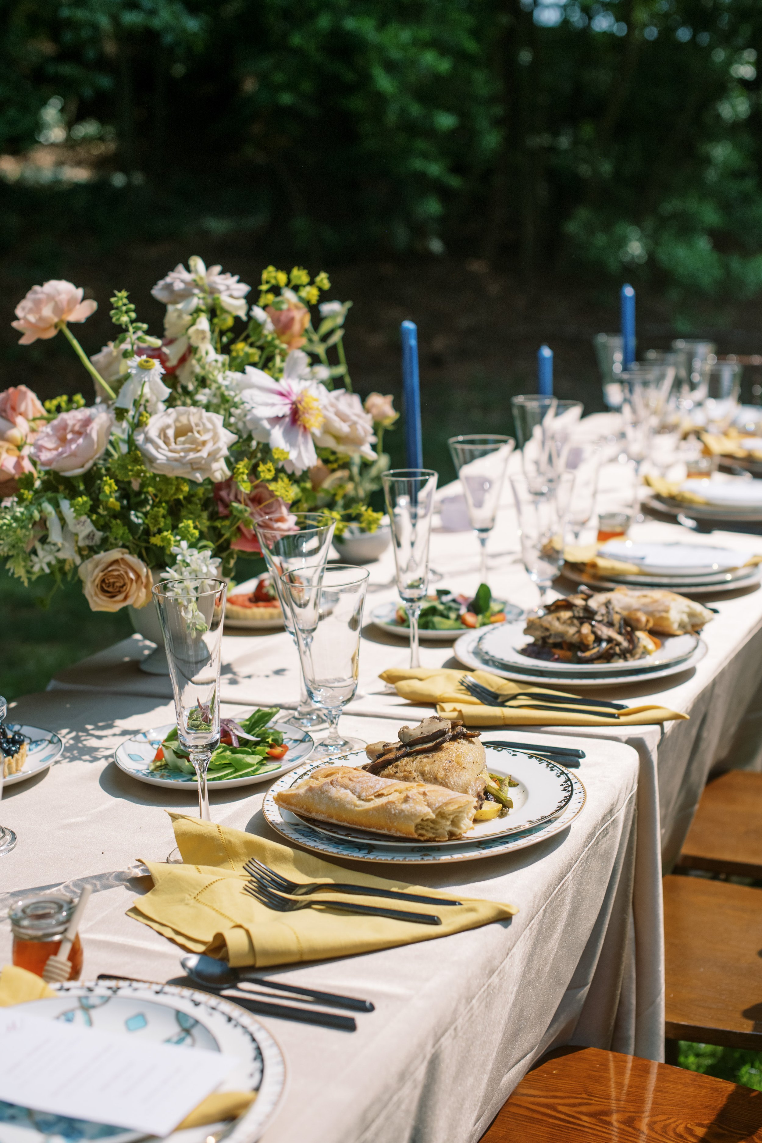 Al Fresco Table Settings Curated Events The McAlister-Leftwich House Wedding Venue Fancy This Photography