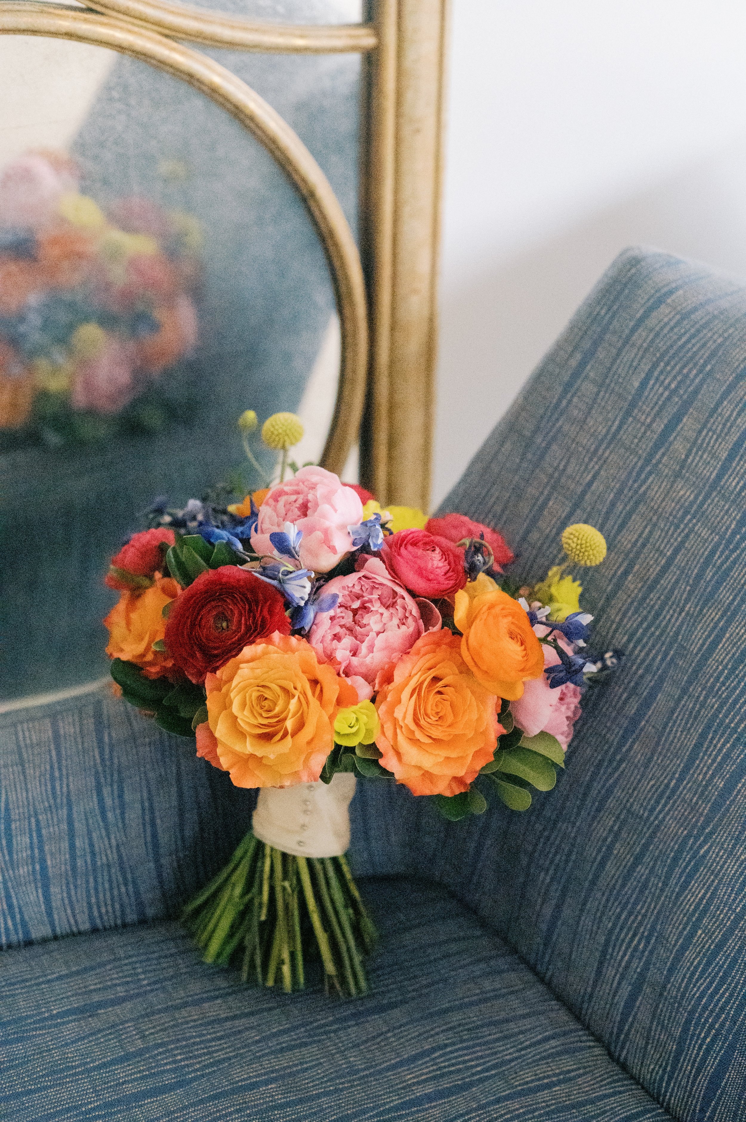 Colorful Bridal Bouquet Tre Bella UNC Chapel Hill Wedding at The Carolina Inn Fancy This Photography