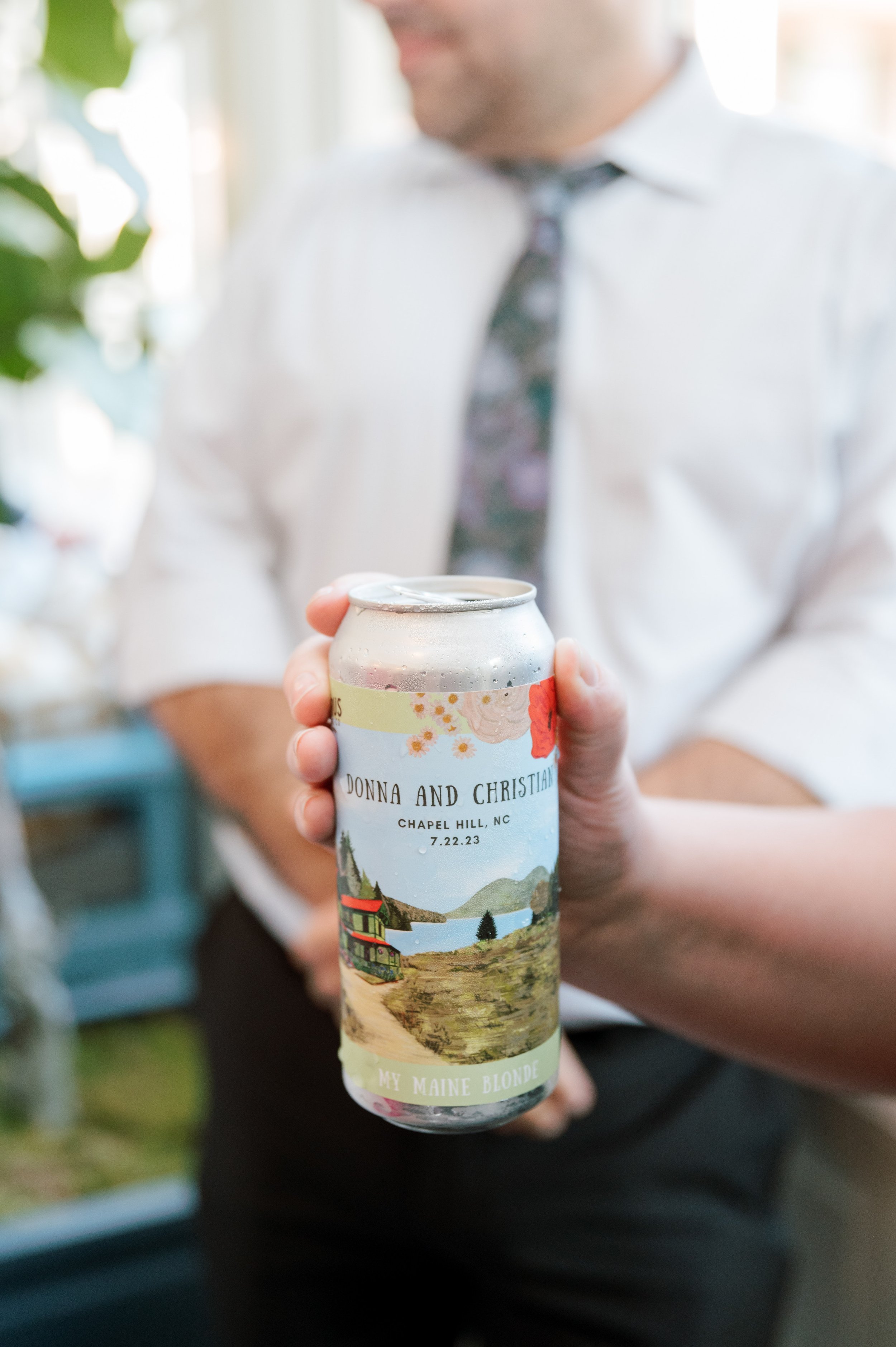 Custom Beer Label for UNC Chapel Hill Wedding at The Carolina Inn Fancy This Photography