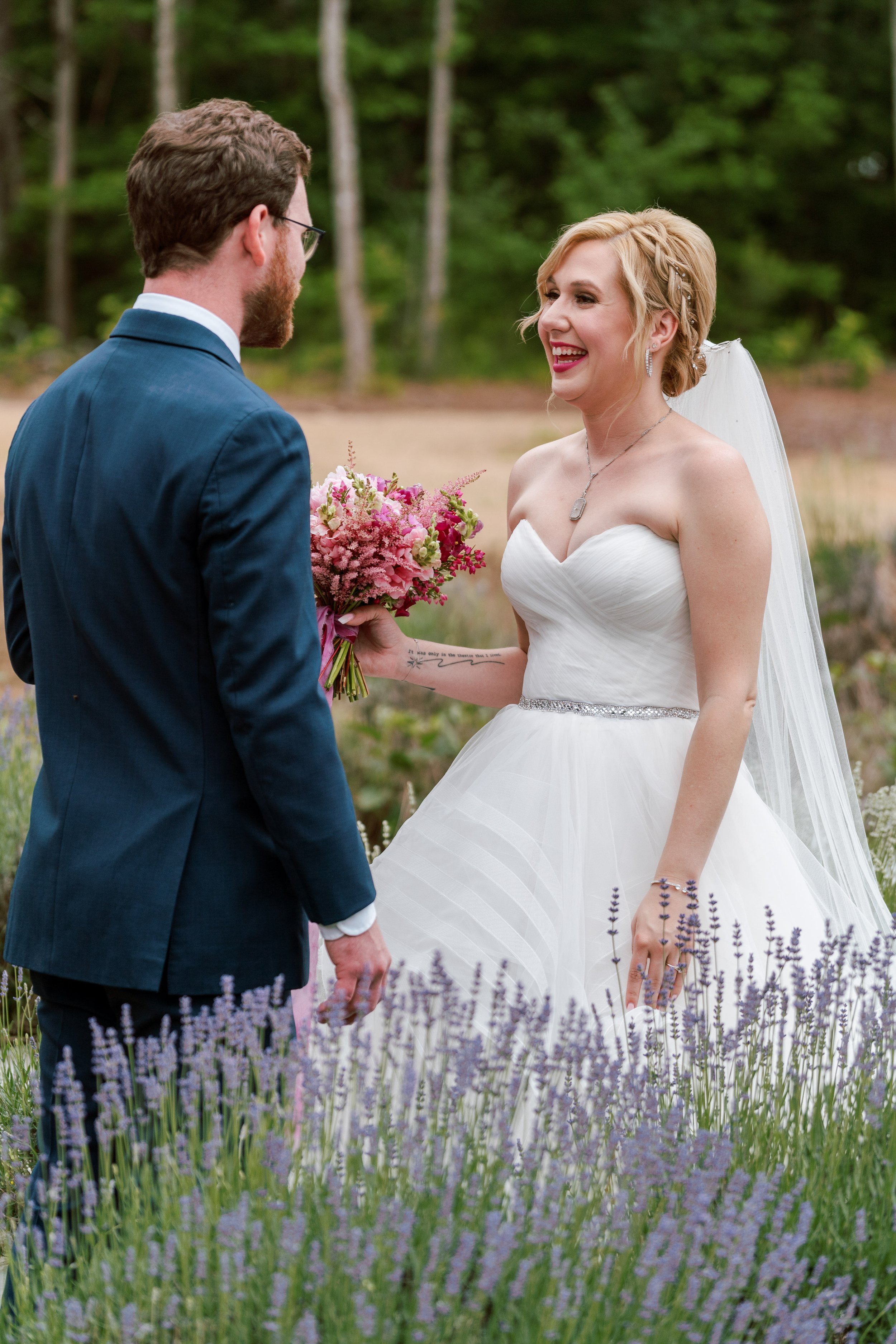 Lavender Field Bride and Groom Love Wedding at Lavender Oaks Farm in Chapel Hill Fancy This Photography