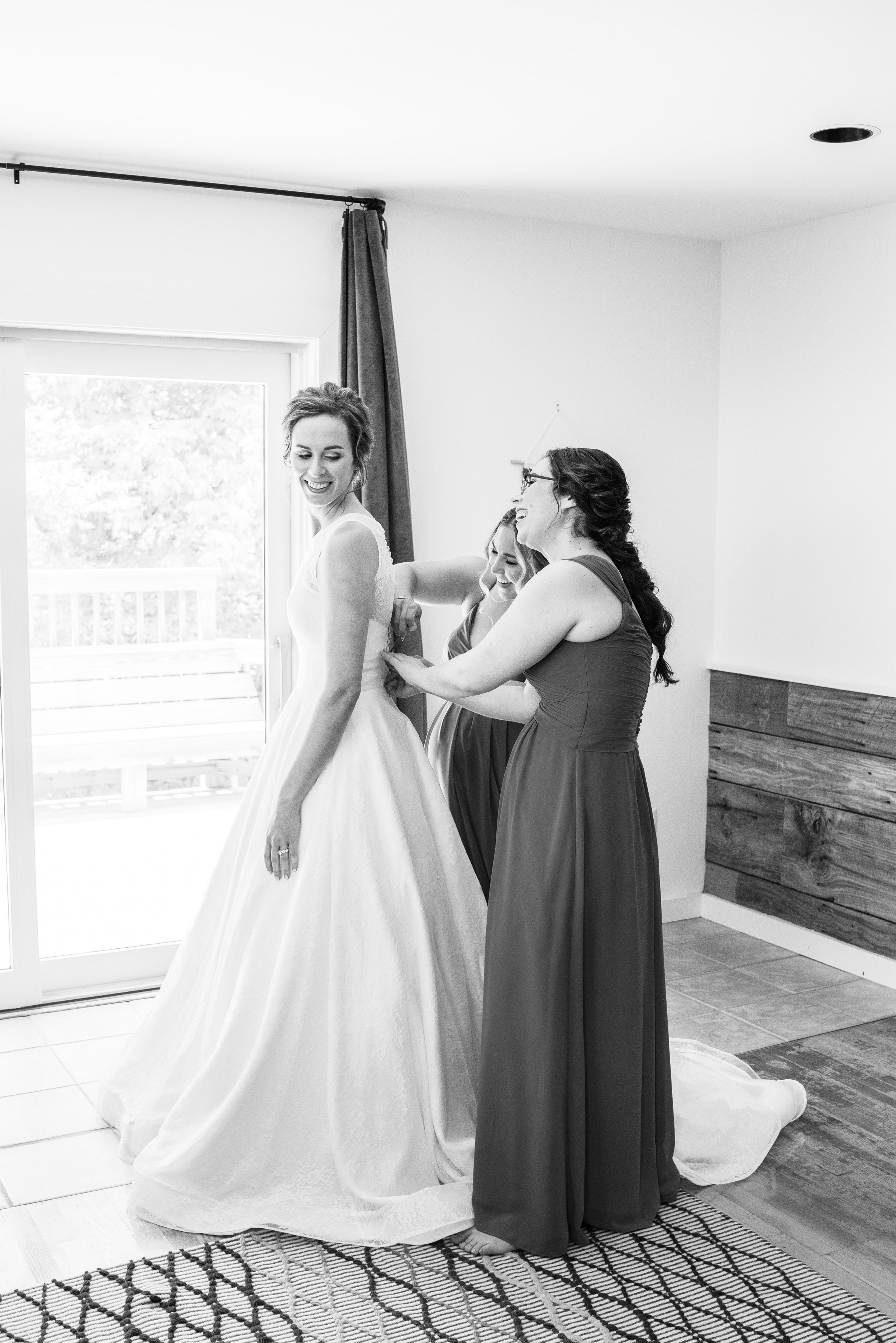 Bride Getting Ready Overlook Barn Wedding in Banner Elk, NC Fancy This Photography