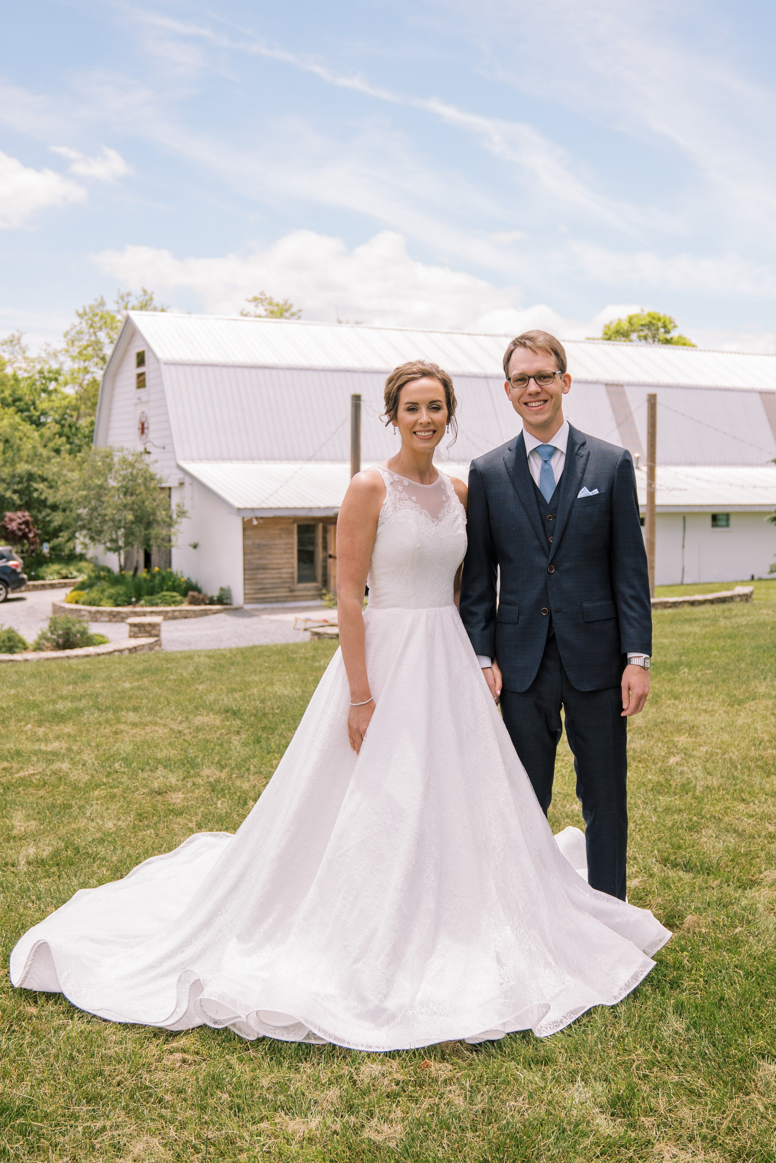 Bride and Groom Portrait Overlook Barn Wedding in Banner Elk, NC Fancy This Photography