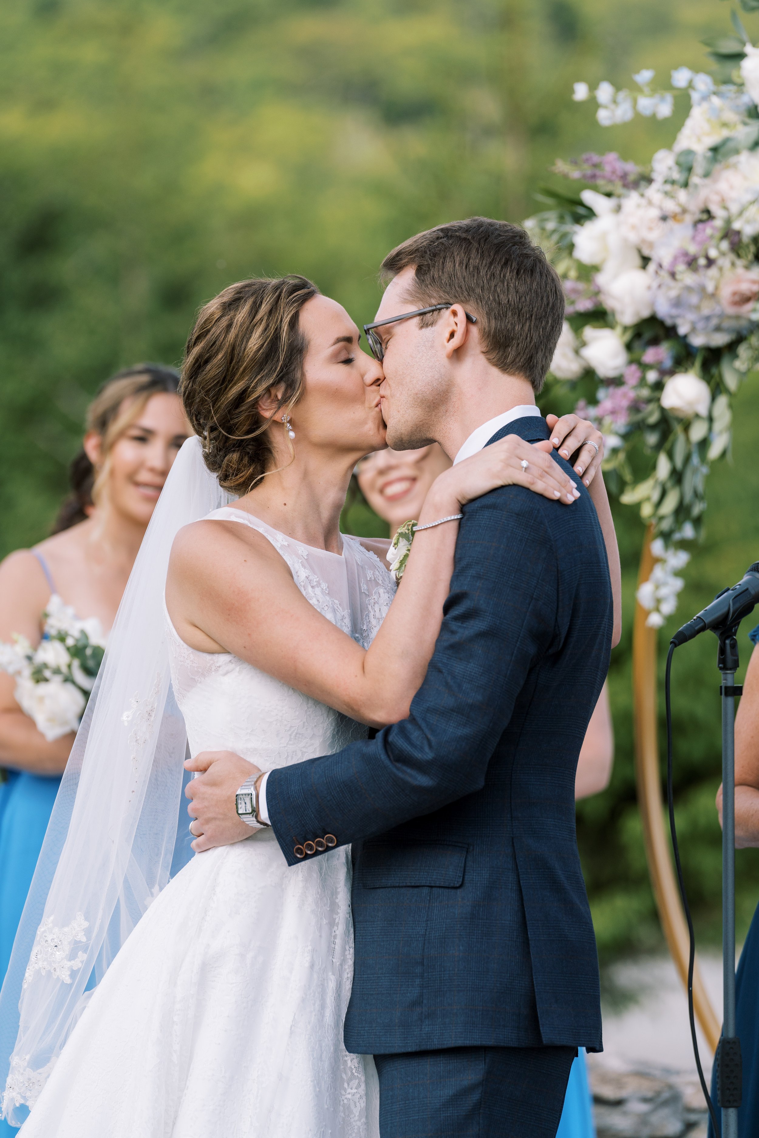 Blue Ridge Mountain Wedding Kiss Overlook Barn wedding in Banner Elk, NC Fancy This Photography