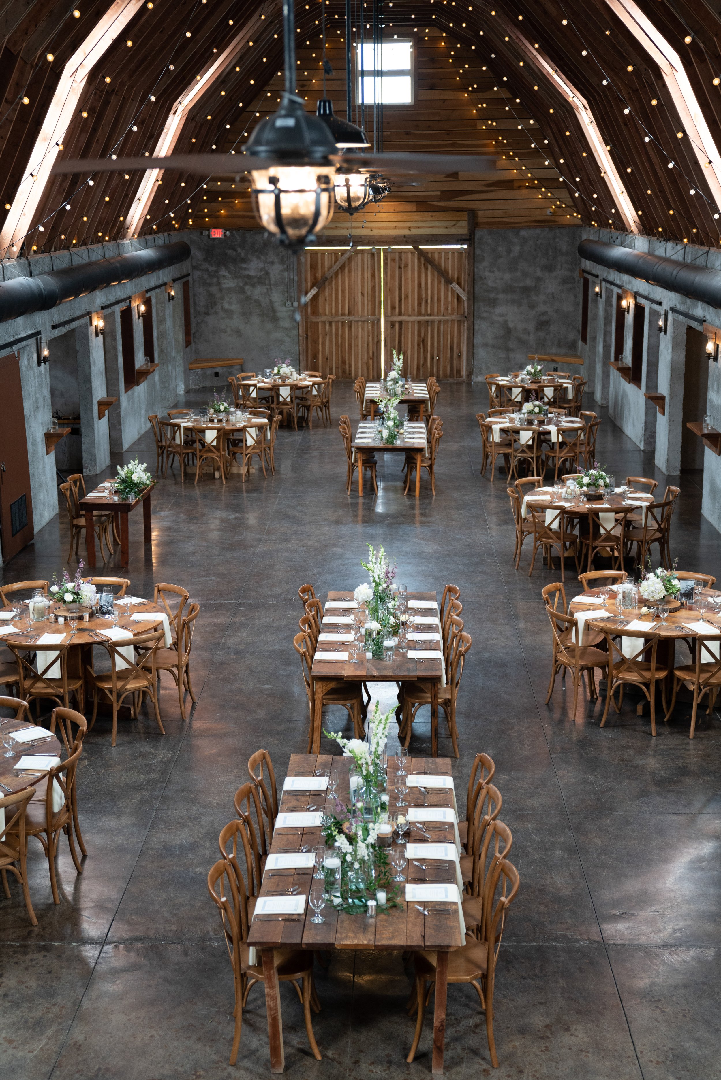 Barn Reception Decor Overlook Barn wedding in Banner Elk, NC Fancy This Photography