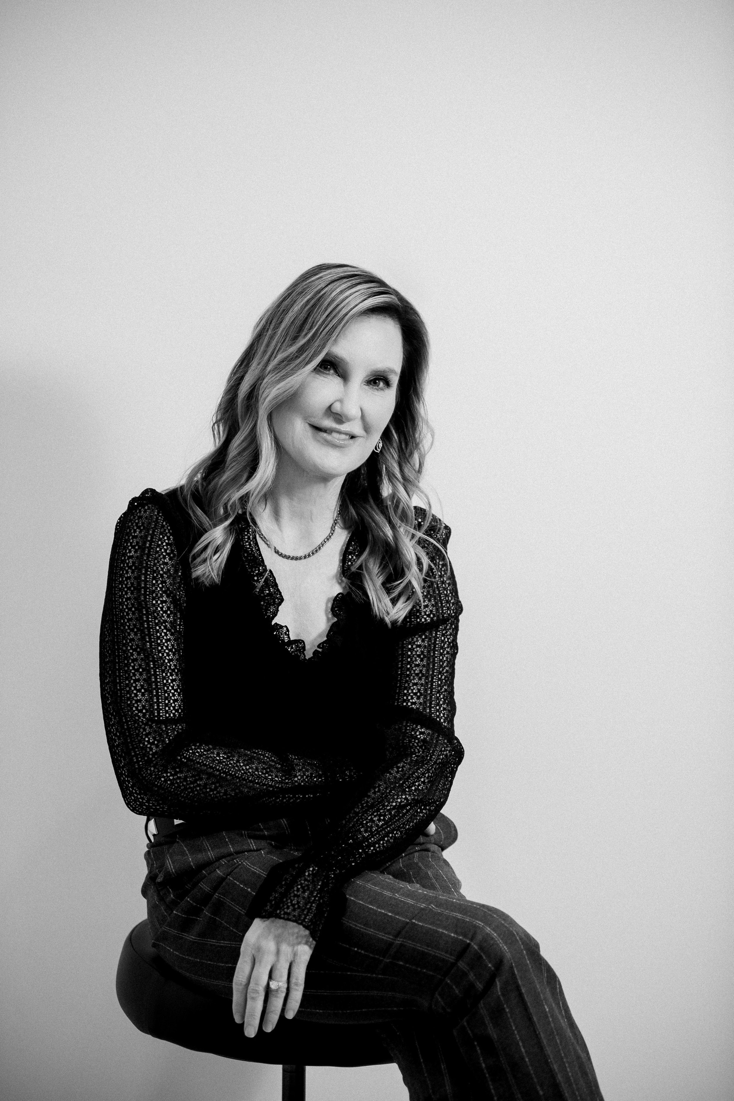 Black and White Headshot Vogue Features Aesthetic Solutions in Chapel Hill Fancy This Photography
