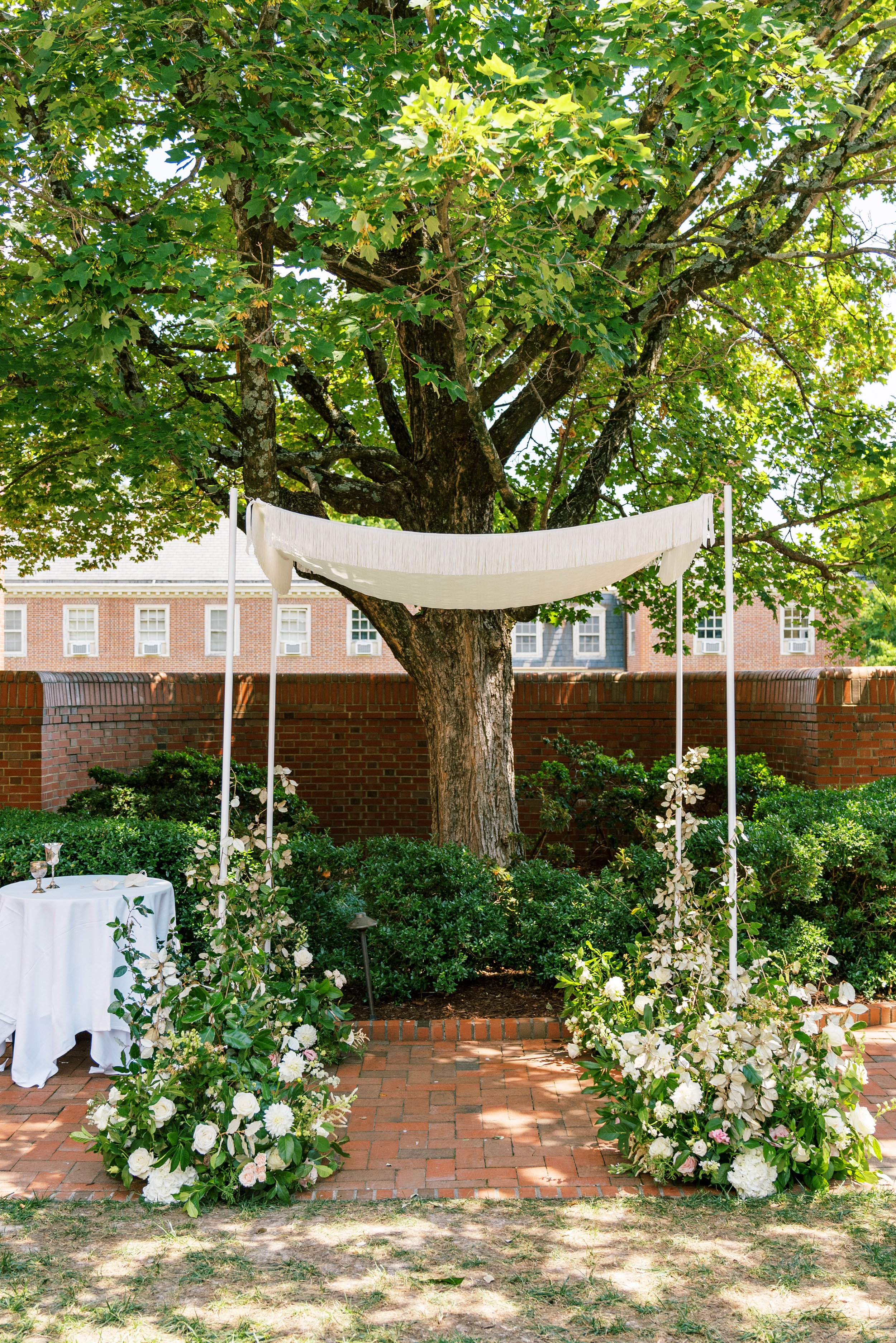 Outdoor Ceremony Chuppah Jewish Wedding at The Carolina Inn Chapel Hill North Carolina Fancy This Photography