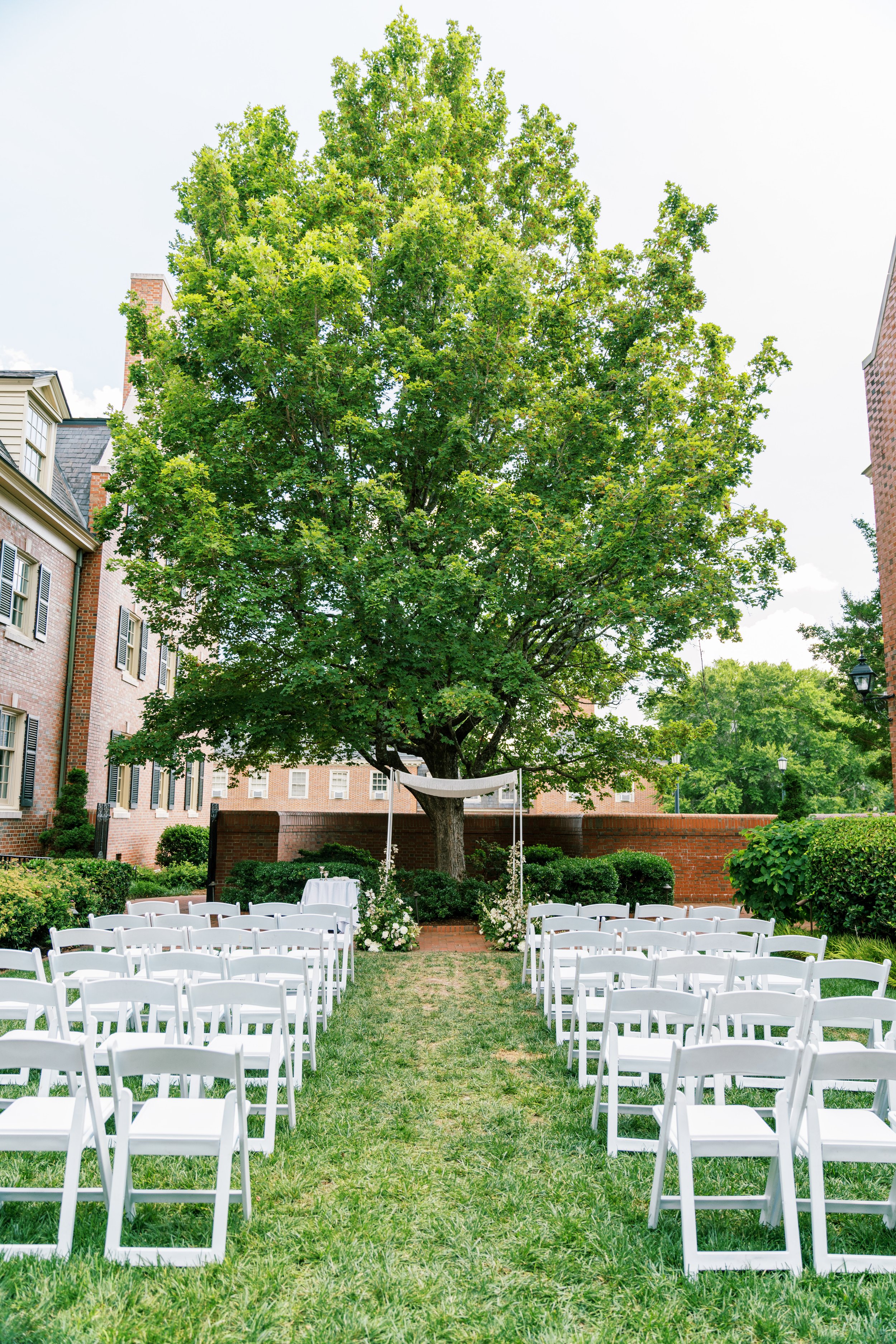 Outdoor Ceremony Design Jewish Wedding at The Carolina Inn Chapel Hill North Carolina Fancy This Photography