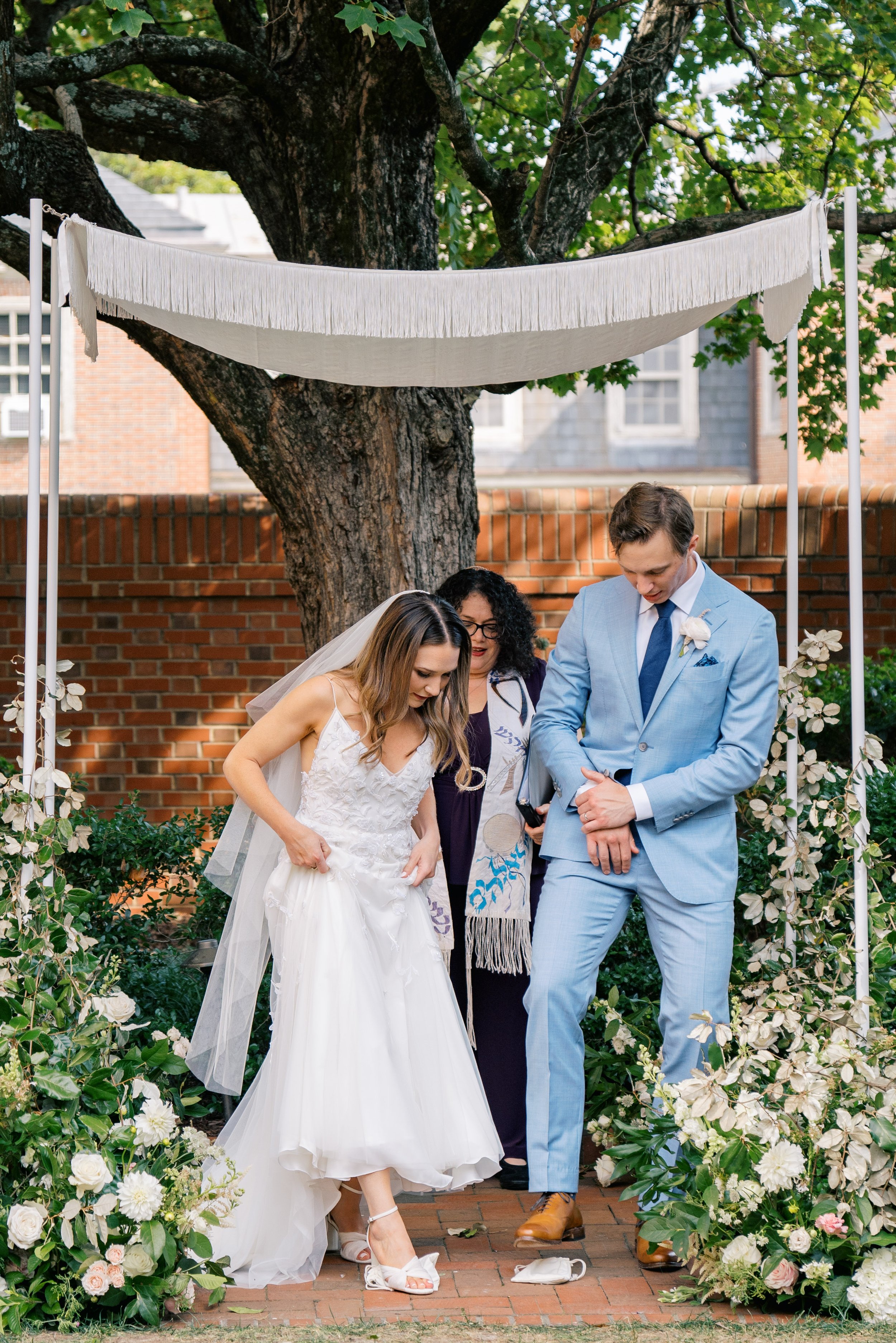 Traditional Ceremony Bride and Groom Jewish Wedding at The Carolina Inn Chapel Hill North Carolina Fancy This Photography