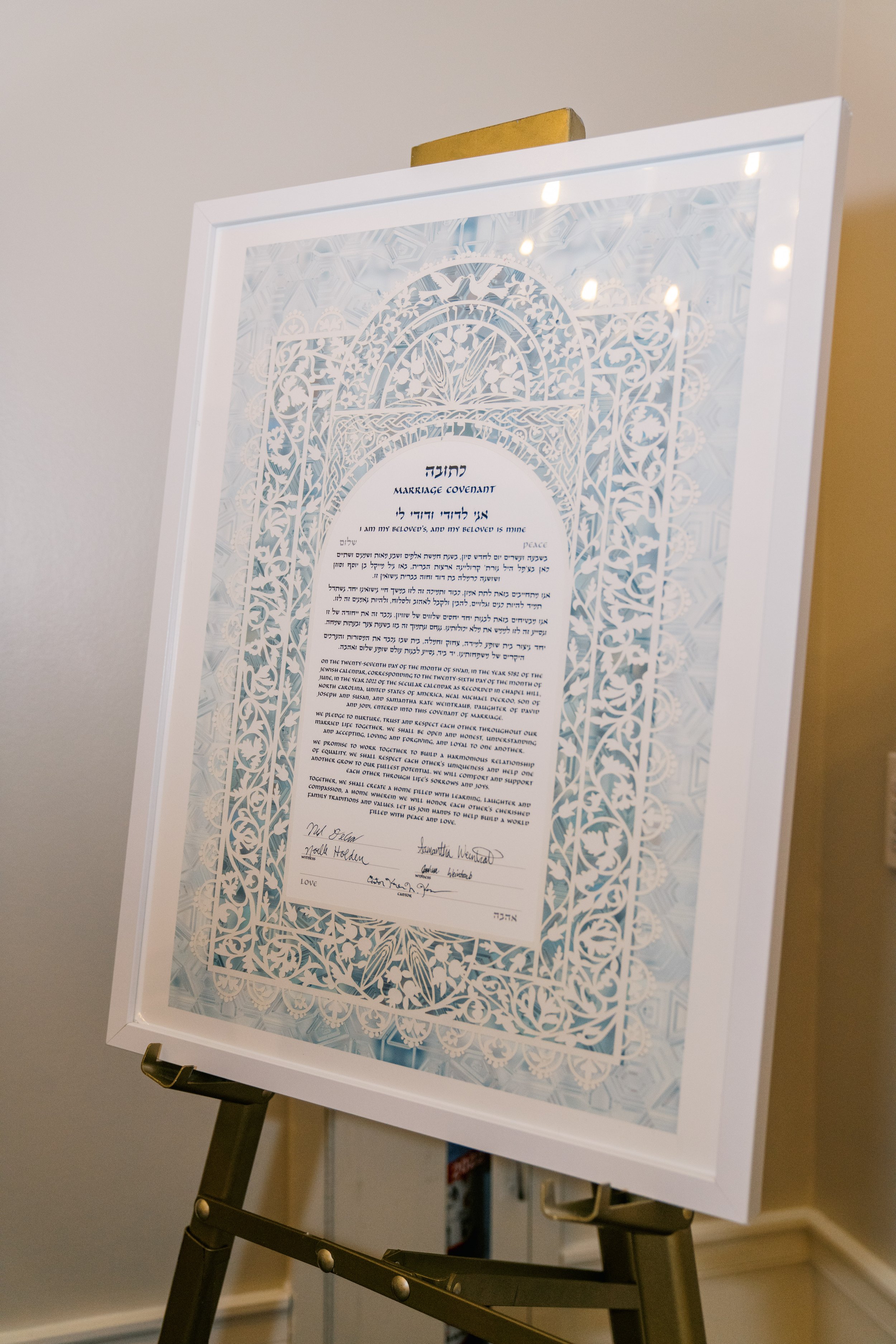 Beautiful Signage Jewish Wedding at The Carolina Inn Chapel Hill North Carolina Fancy This Photography