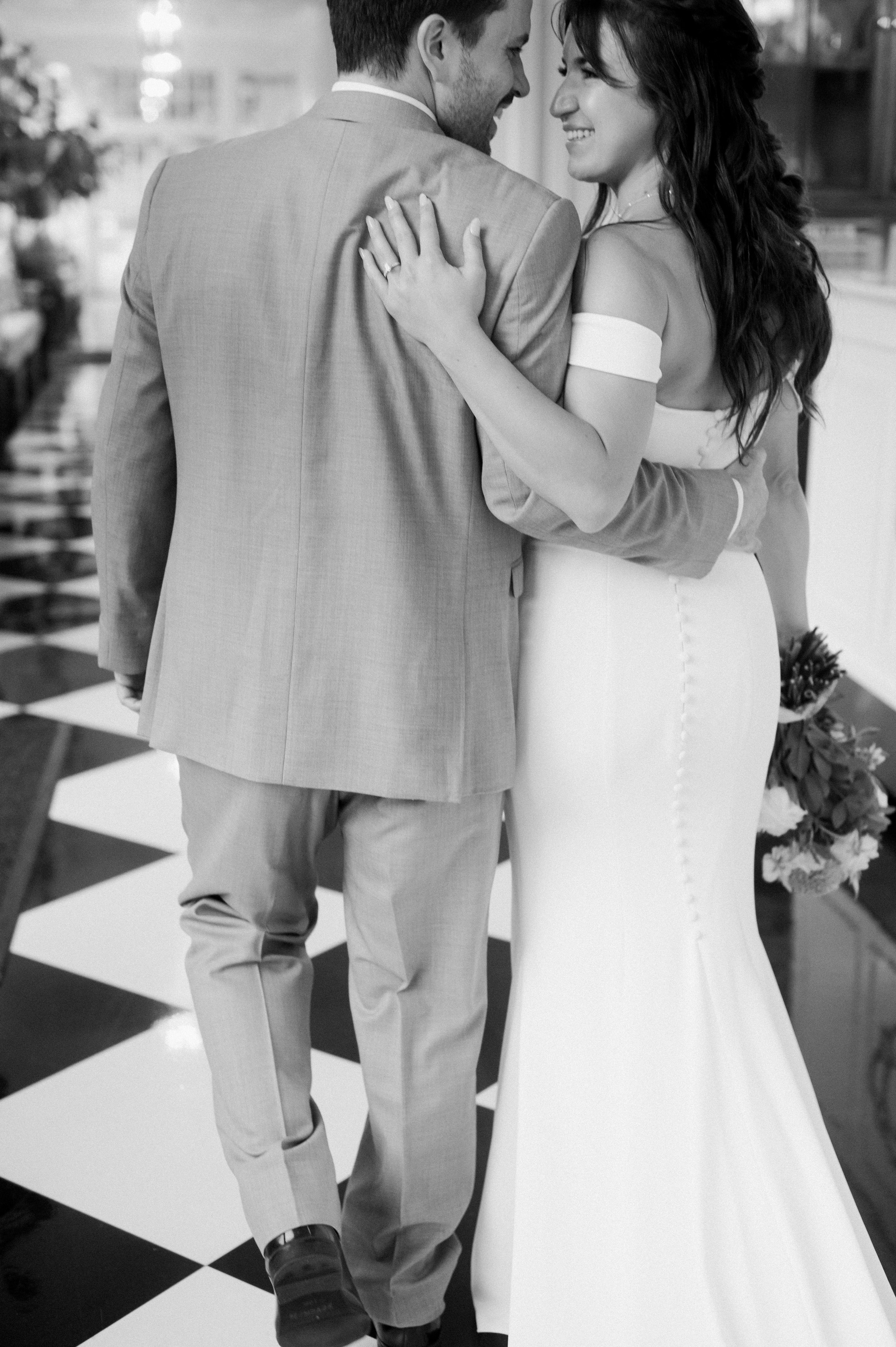 Fine Art Bride and Groom Walking Wedding at The Carolina Inn North Carolina Fancy This Photography