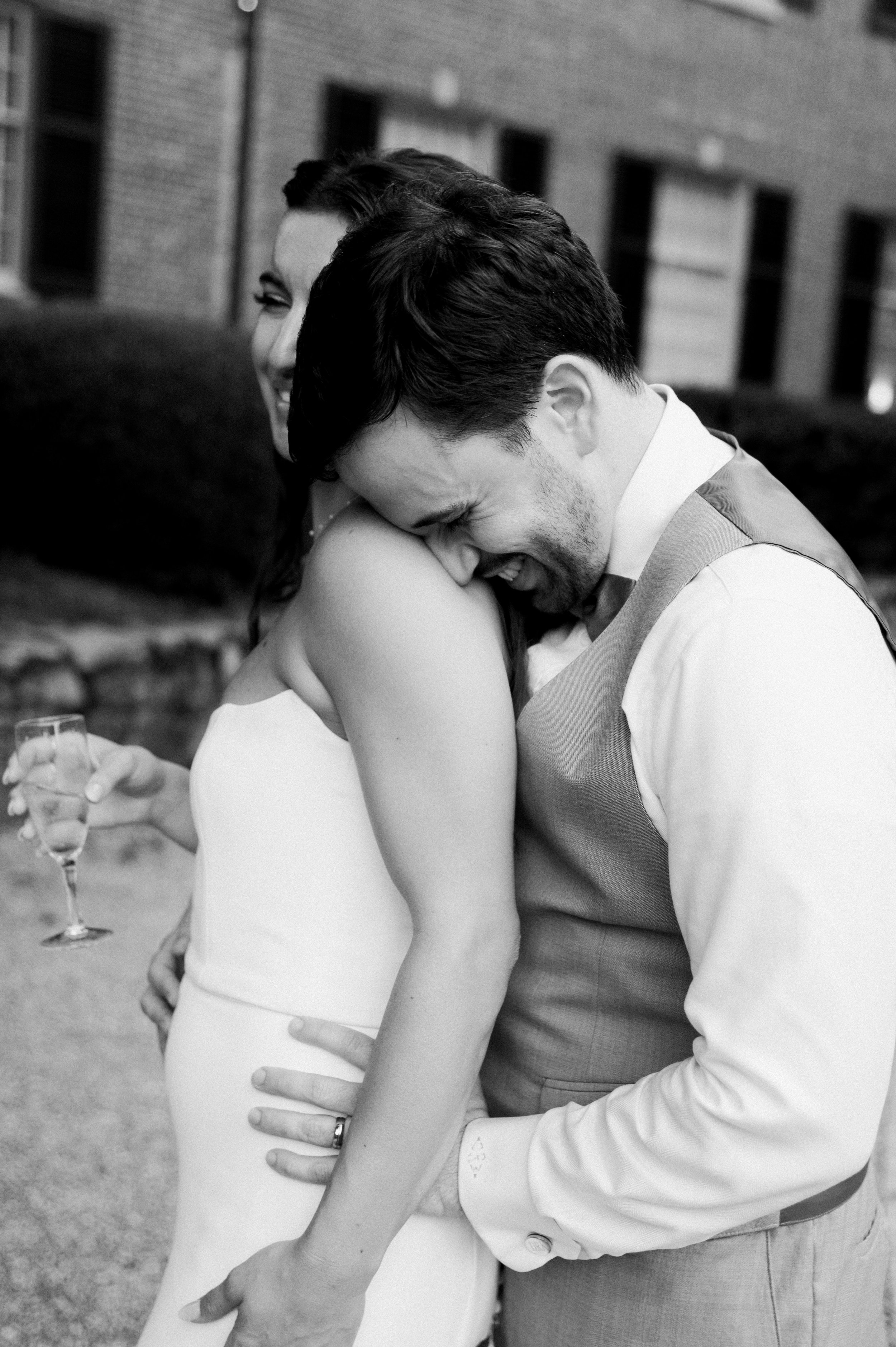 Black and White Romance Outdoor Couple Portrait Wedding at The Carolina Inn North Carolina Fancy This Photography