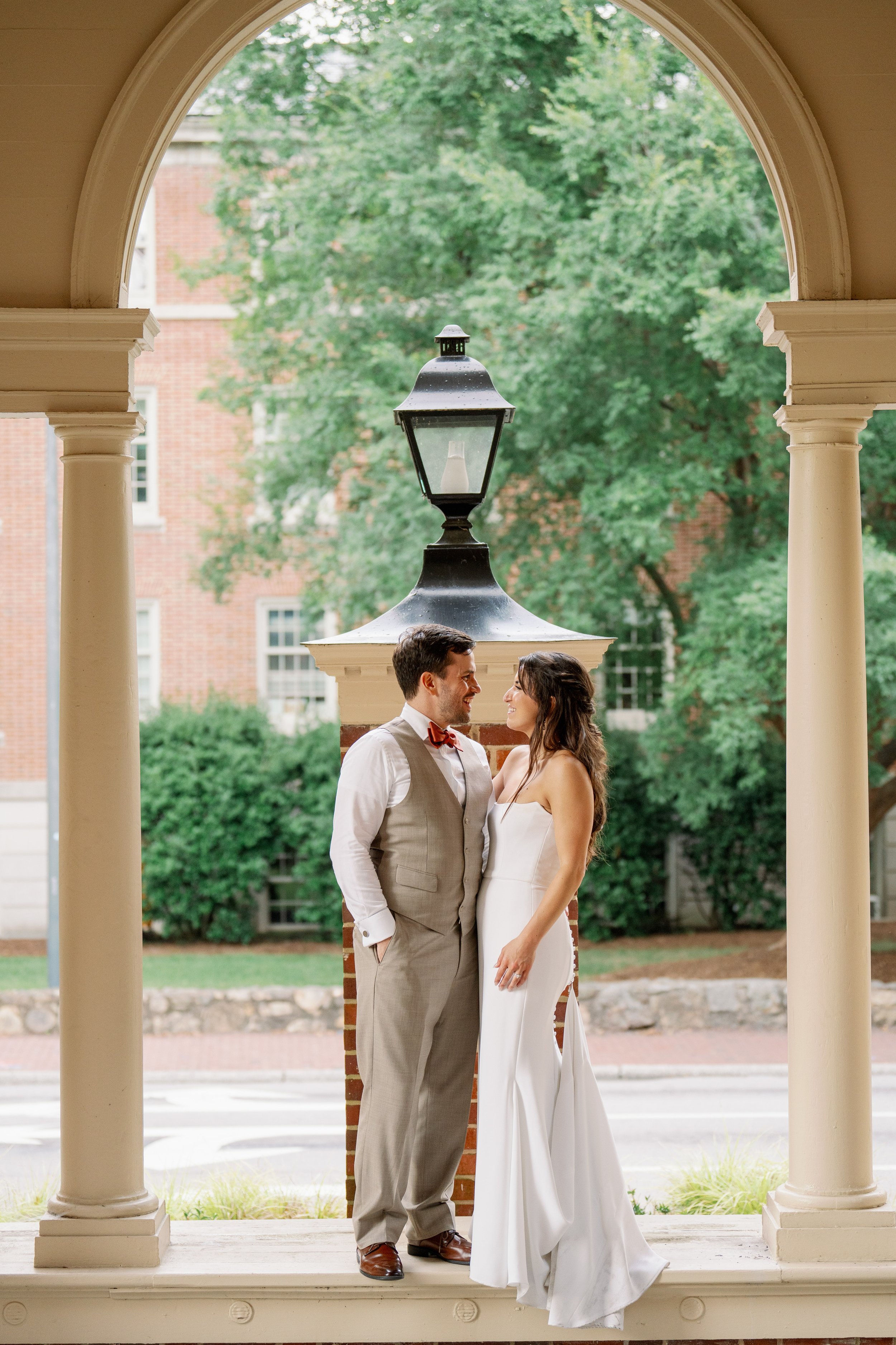 Outdoor Archway Portrait Wedding at The Carolina Inn North Carolina Fancy This Photography