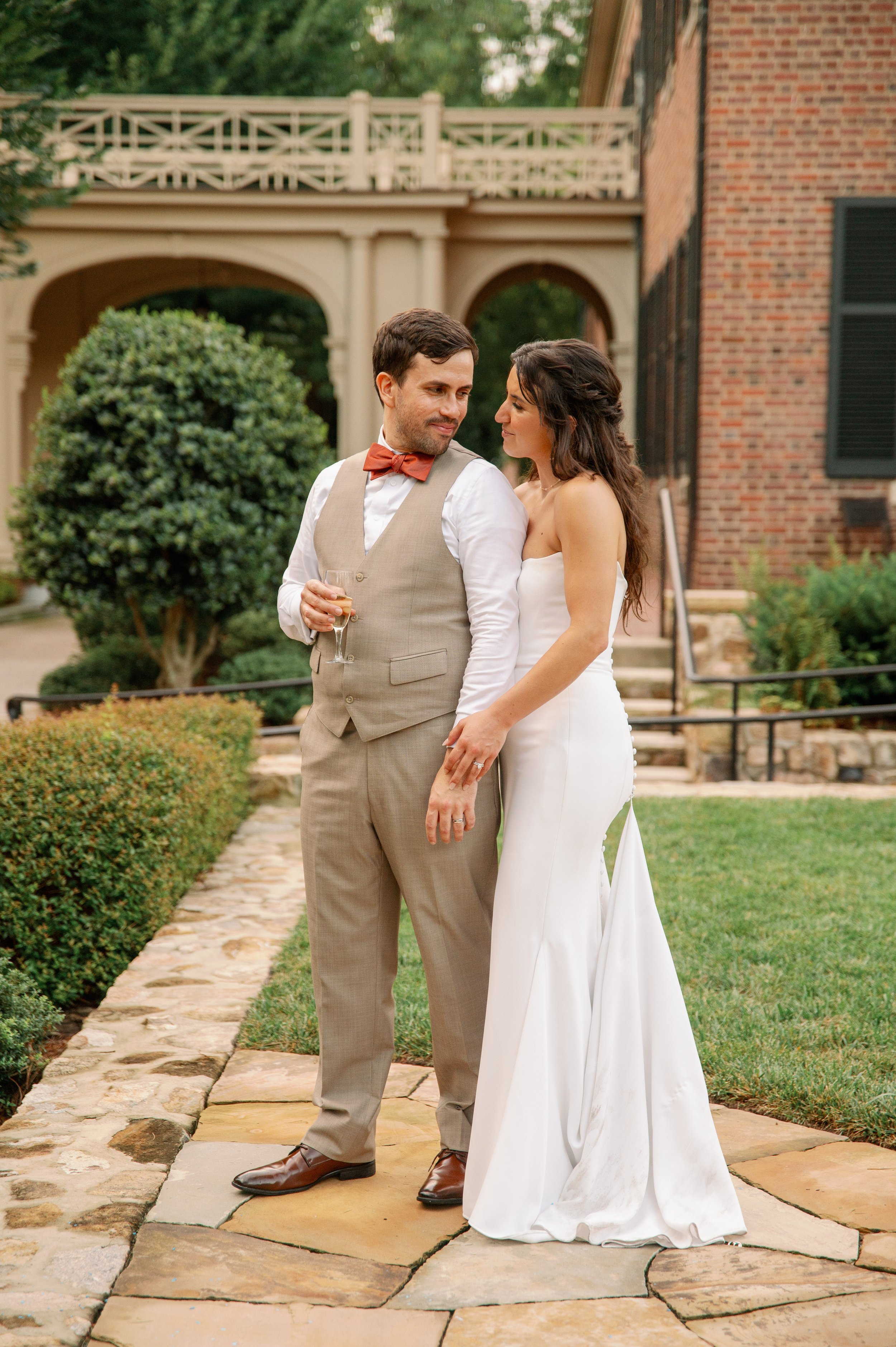 Outdoor Couple Portrait Wedding at The Carolina Inn North Carolina Fancy This Photography