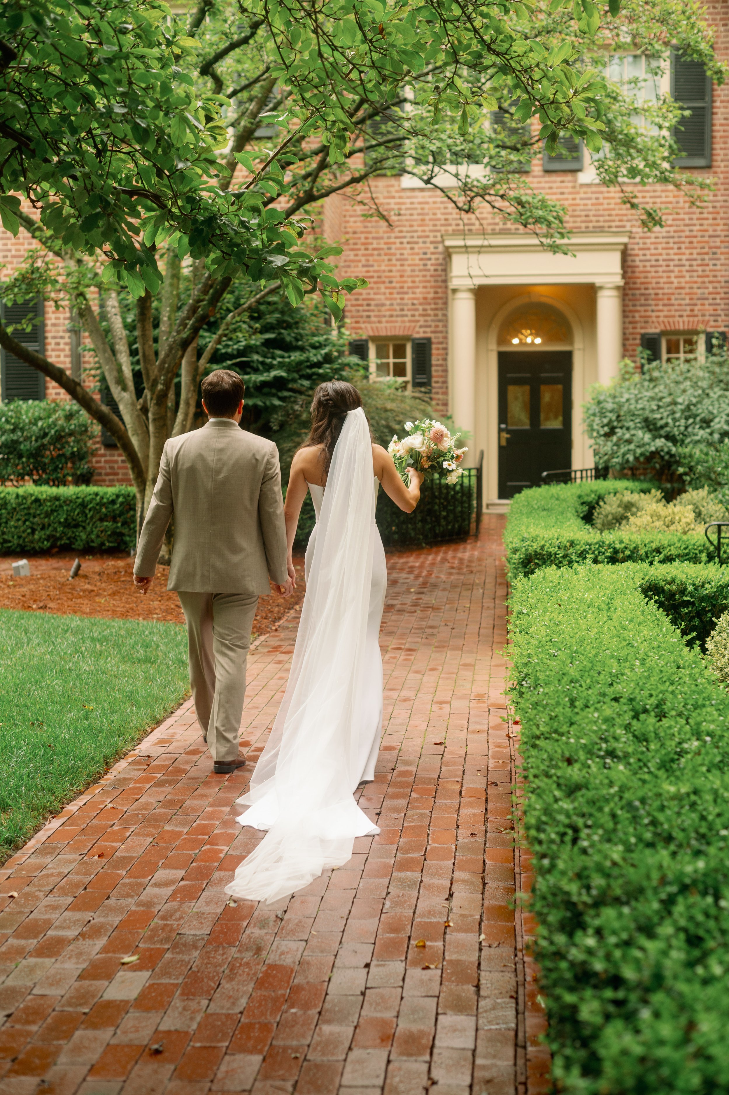 Just Married Bride and Groom Wedding at The Carolina Inn North Carolina Fancy This Photography