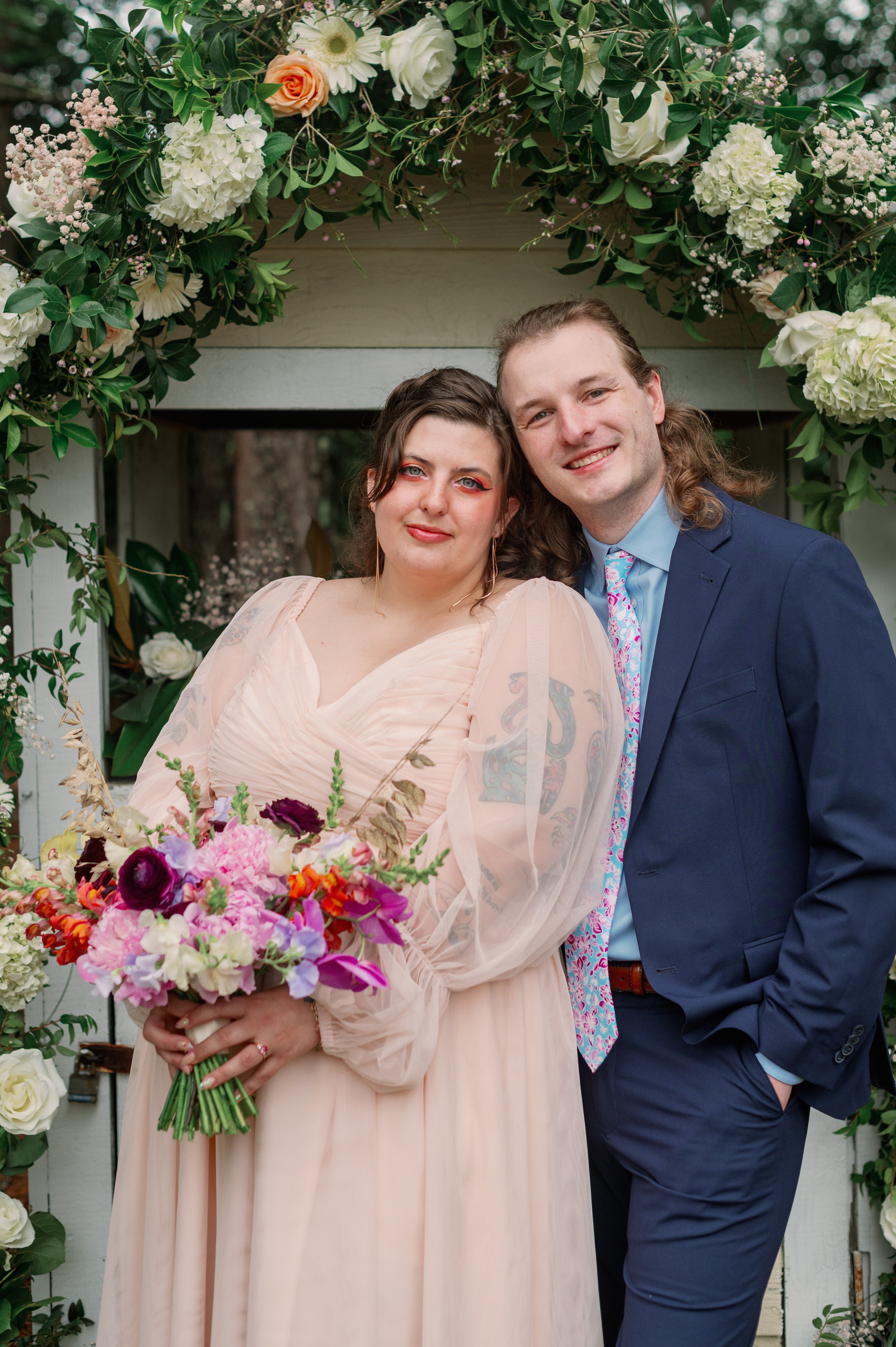 Colorful Photo Ashley and Jack’s Backyard Wedding in Chapel Hill Fancy This Photography