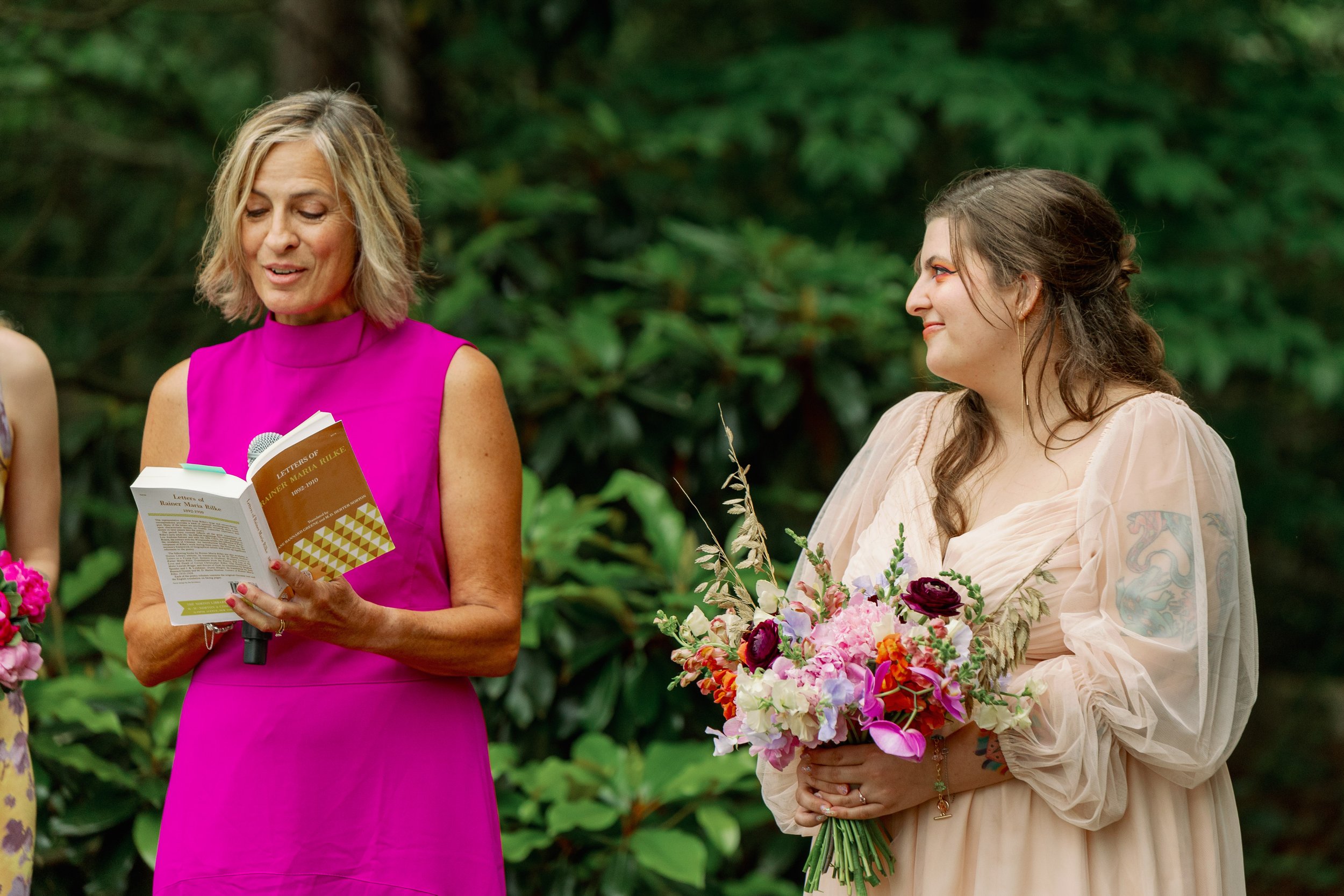 Readings Outdoor Ceremony Backyard Wedding in Chapel Hill Fancy This Photography