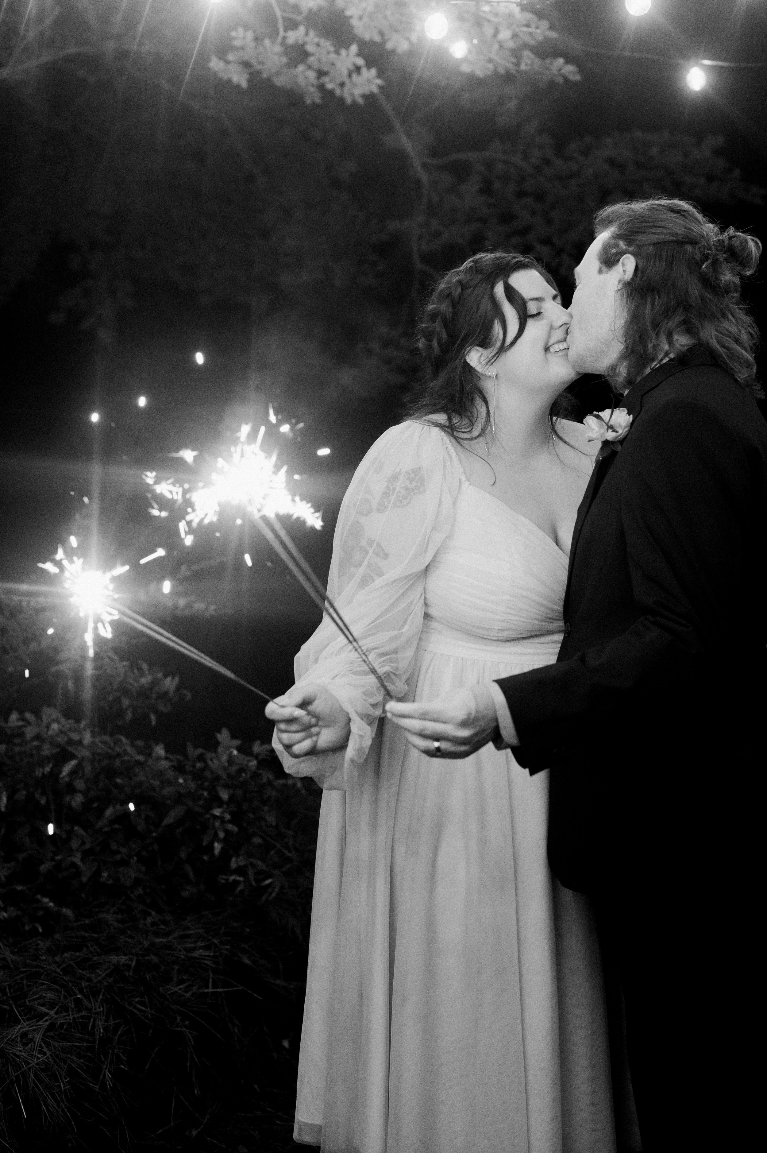 Sparklers Kiss Backyard Wedding in Chapel Hill Fancy This Photography