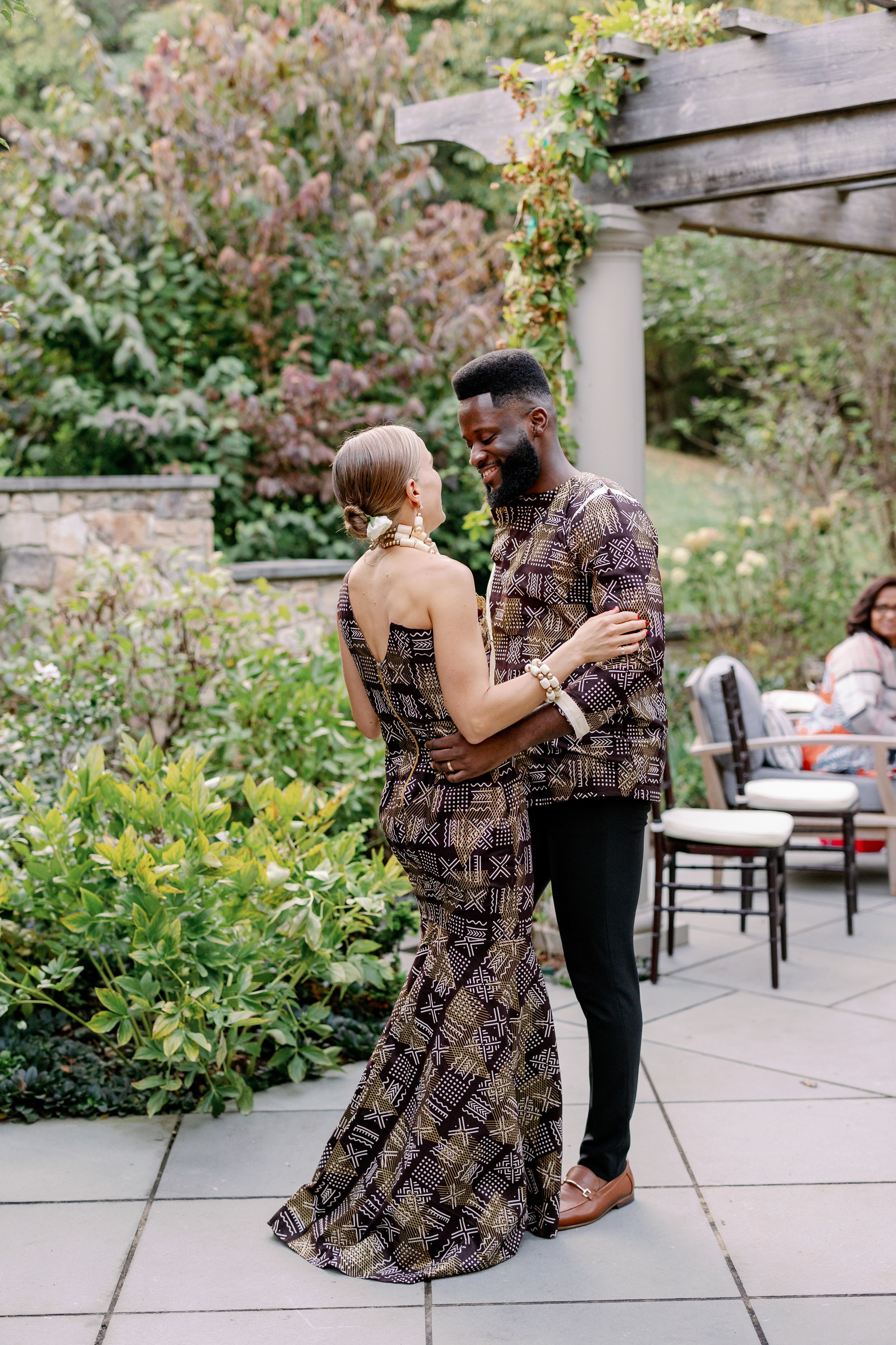 Congolese Bride and Groom First Dance Backyard Wedding in Durham NC Fancy This Photography