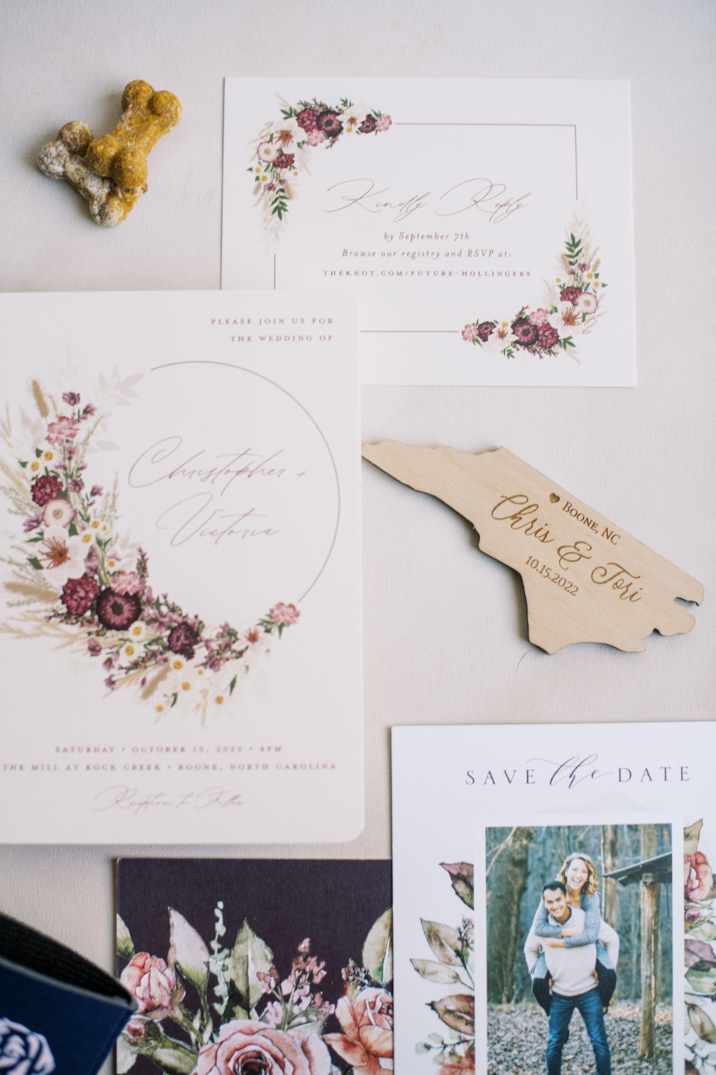 Stationery Detail Shot The Mill at Rock Creek Wedding in Boone NC Fancy This Photography 