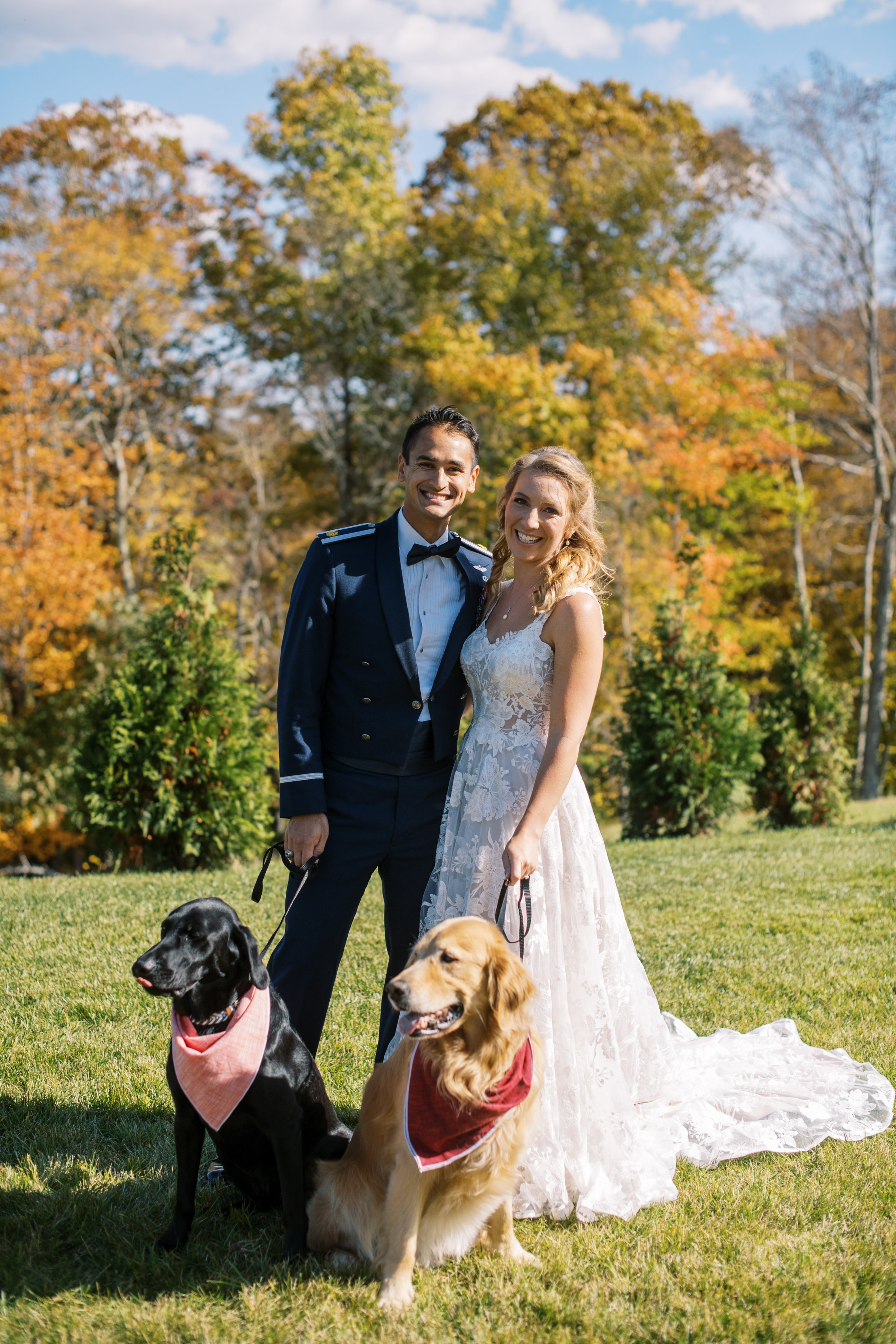 Bride and Groom Dogs The Mill at Rock Creek Wedding in Boone NC Fancy This Photography 