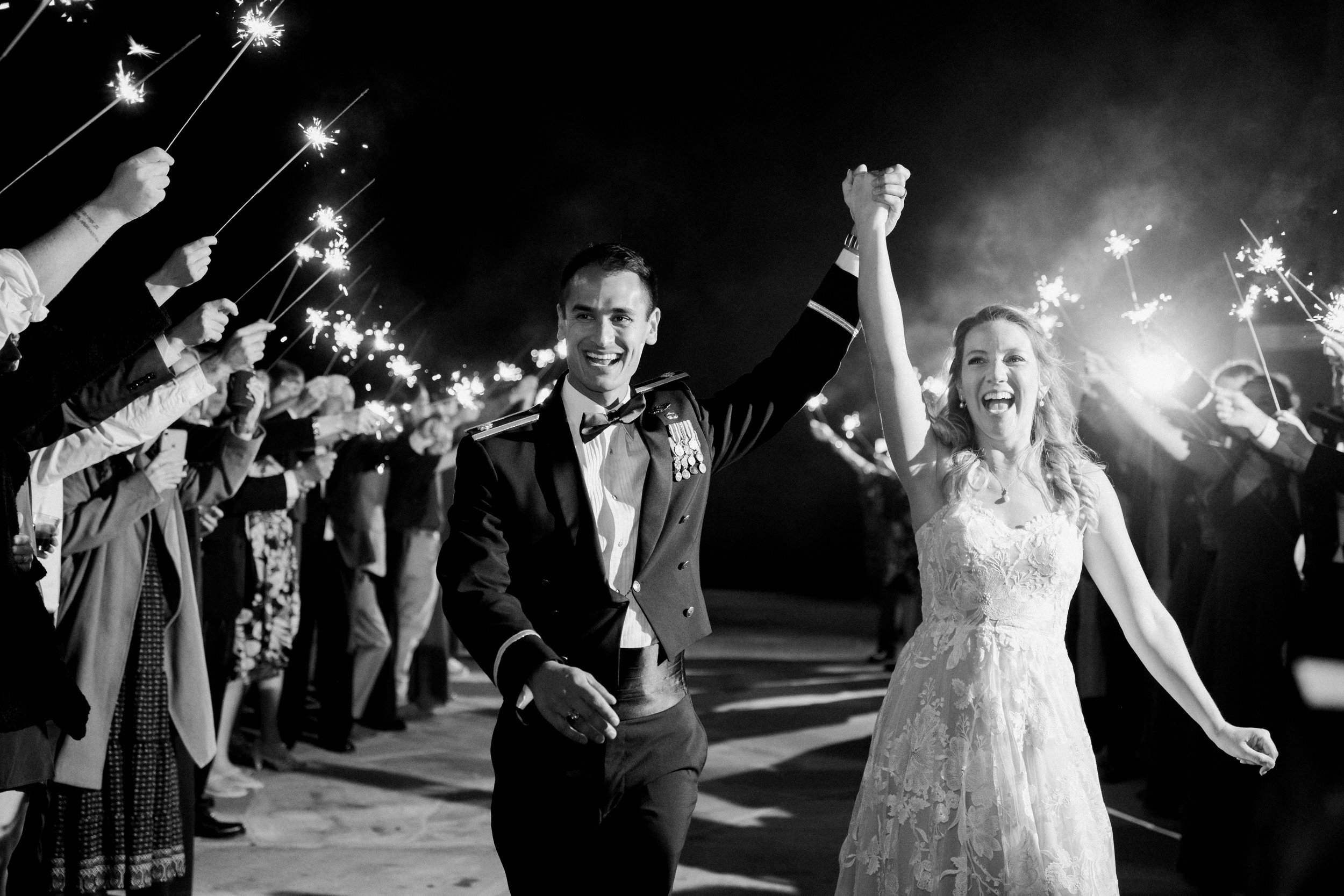Sparkler Exit The Mill at Rock Creek Wedding in Boone NC Fancy This Photography