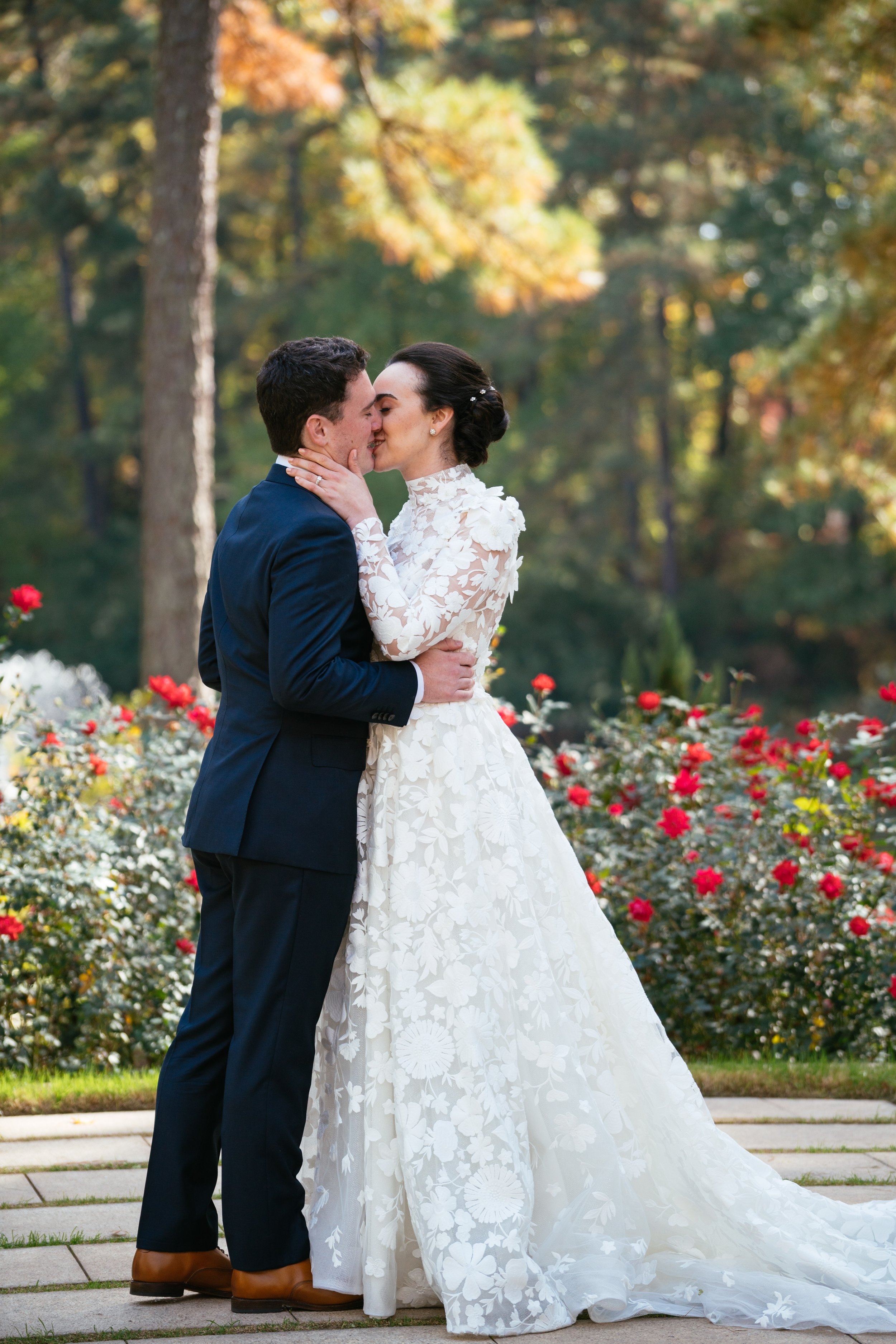 Umstead Hotel Wedding Ceremony Kiss | Cary NC Wedding Photographer