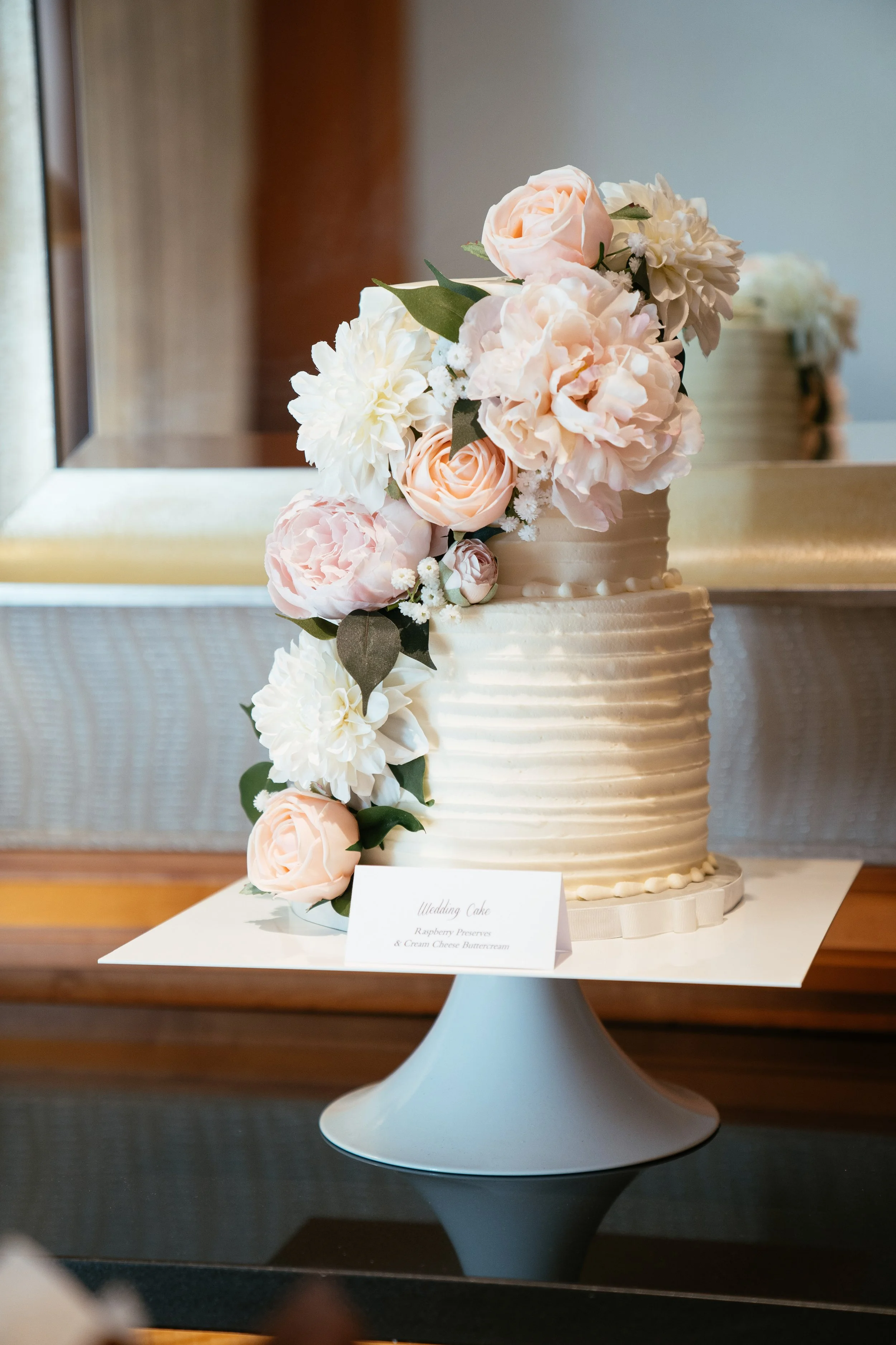 Elegant Wedding Cake at The Umstead Hotel Cary NC
