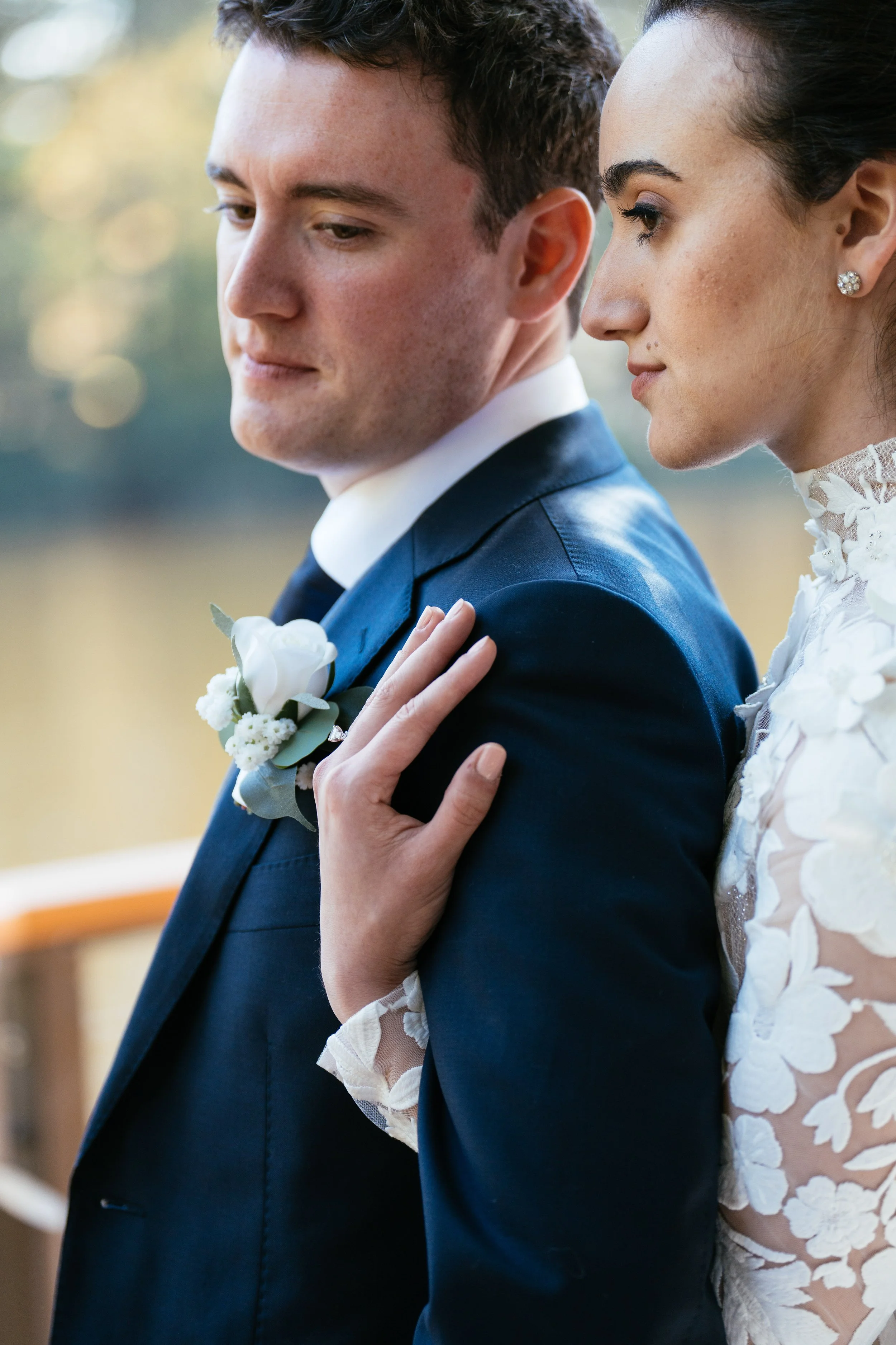 Intimate Wedding Portrait at The Umstead Cary North Carolina