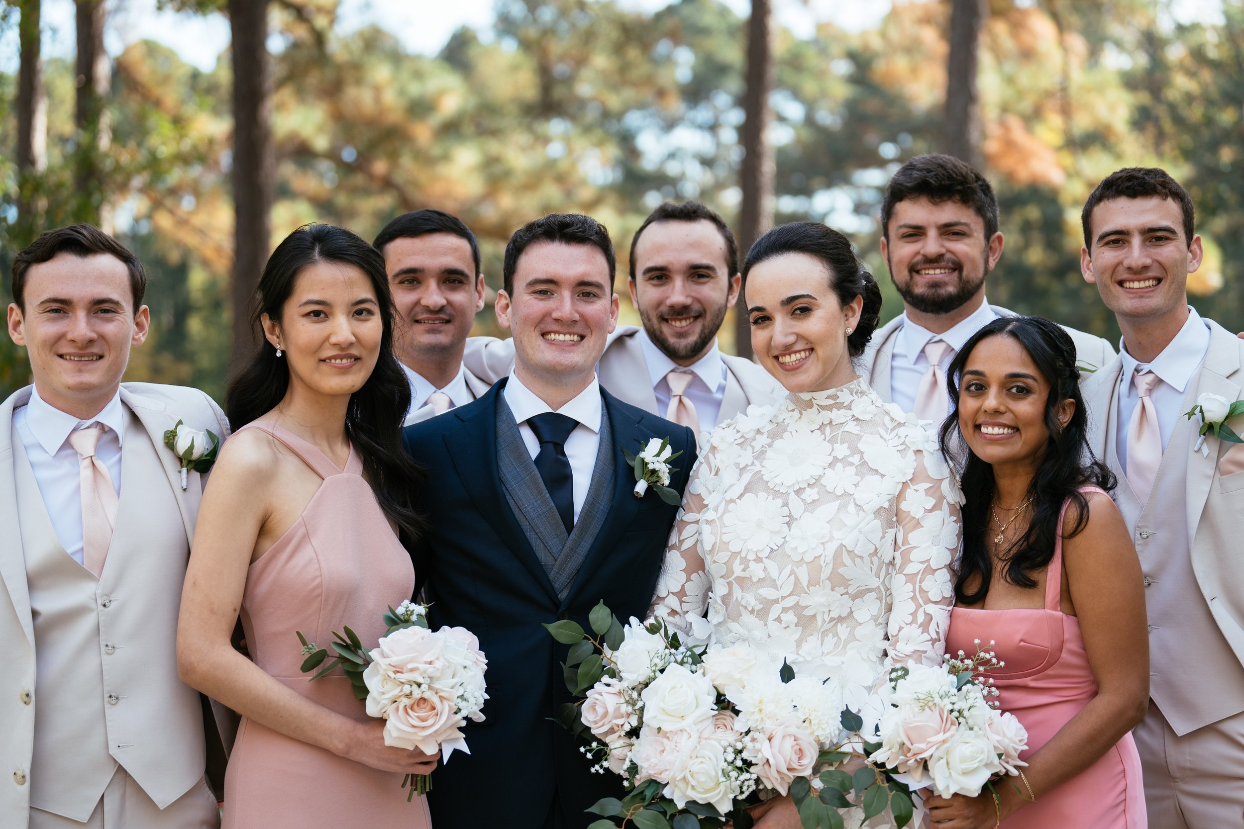The Umstead Hotel Wedding Party Portrait Cary NC