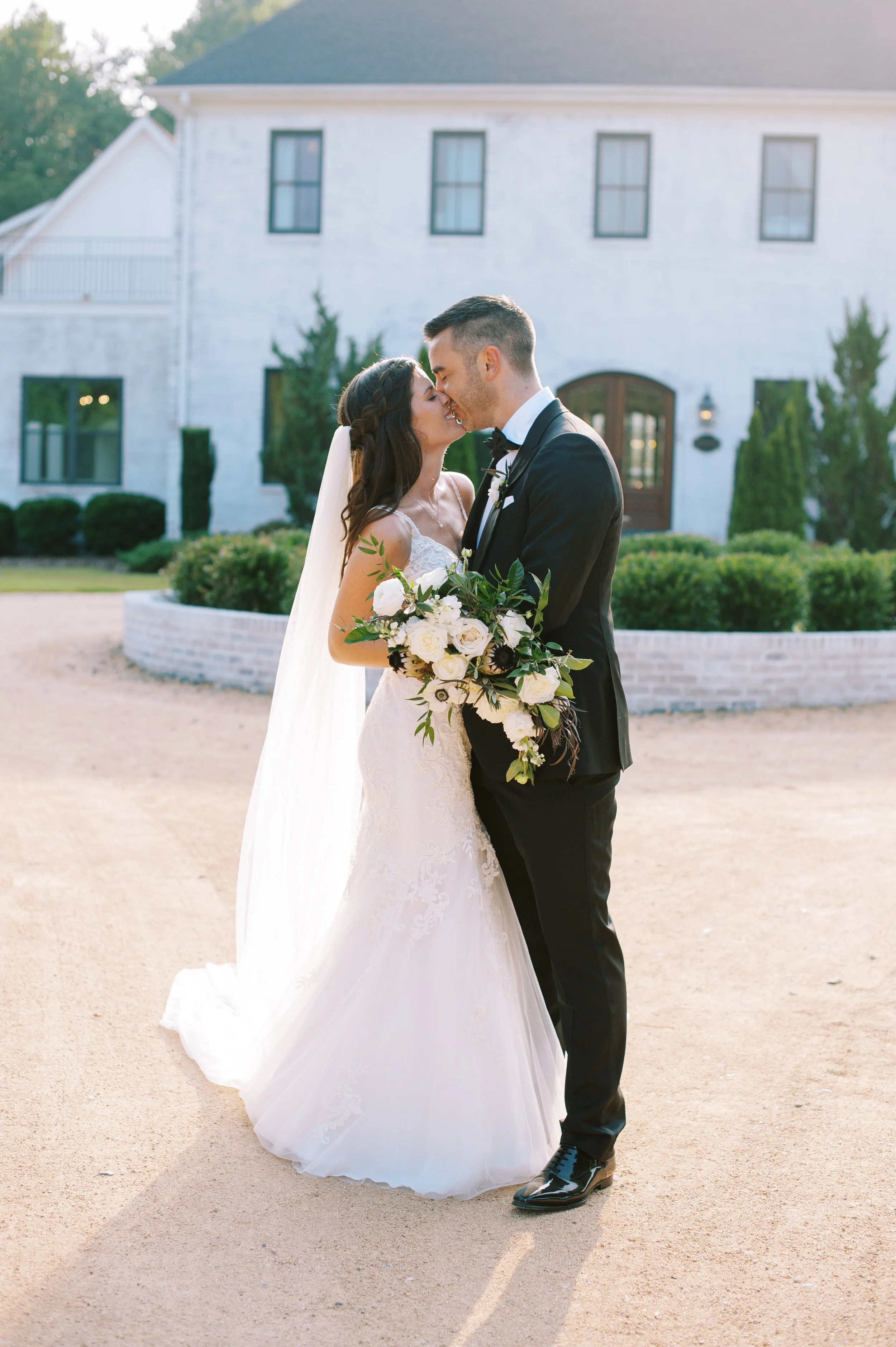 Romantic Couple Portrait in Front of The Bradford Wedding Venue