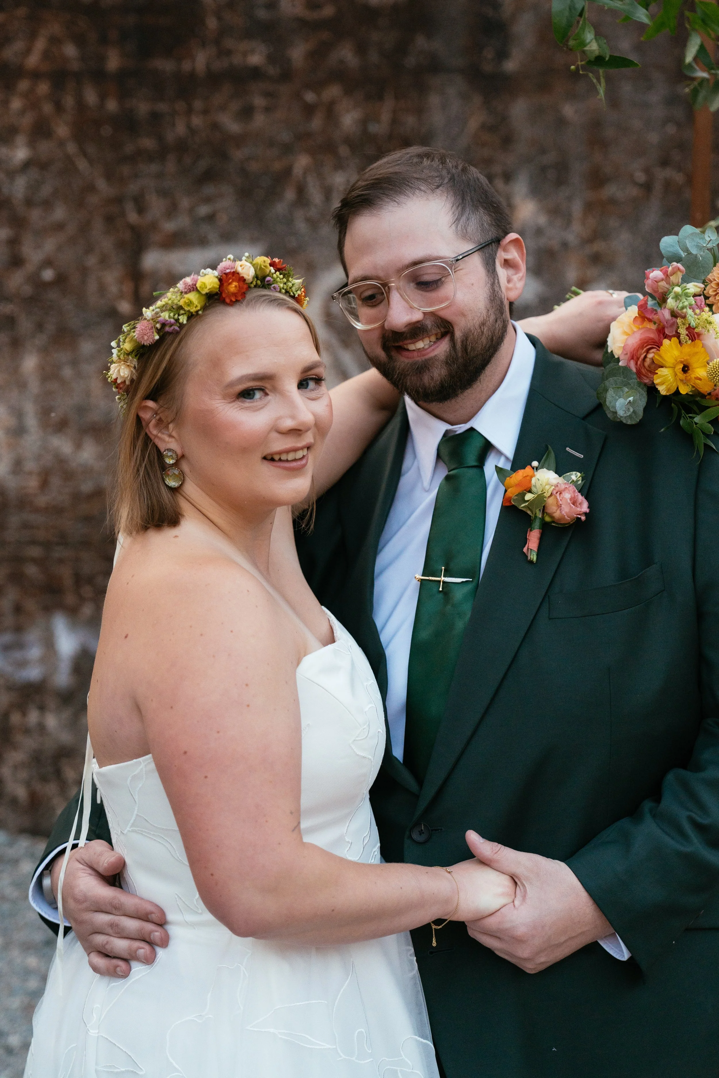 Haw River Ballroom Wedding Portrait in Saxapahaw North Carolina