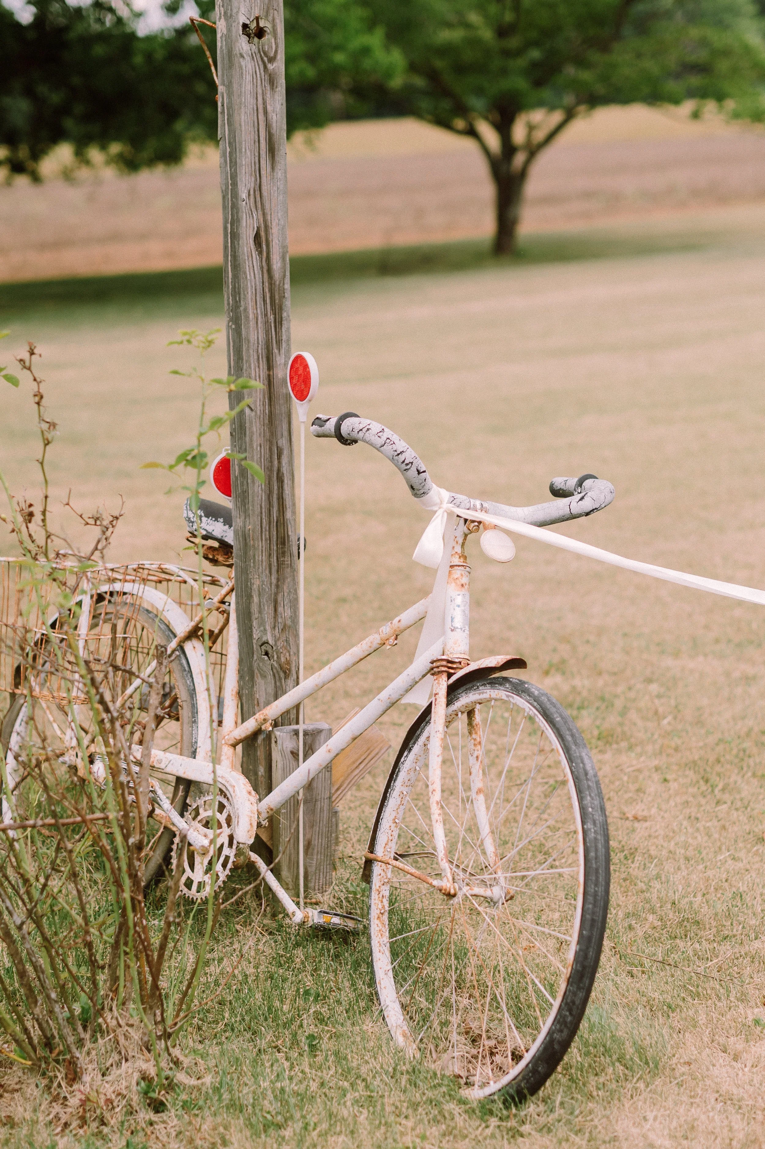 Family Property Wedding Details | Vintage Bicycle in Mocksville NC