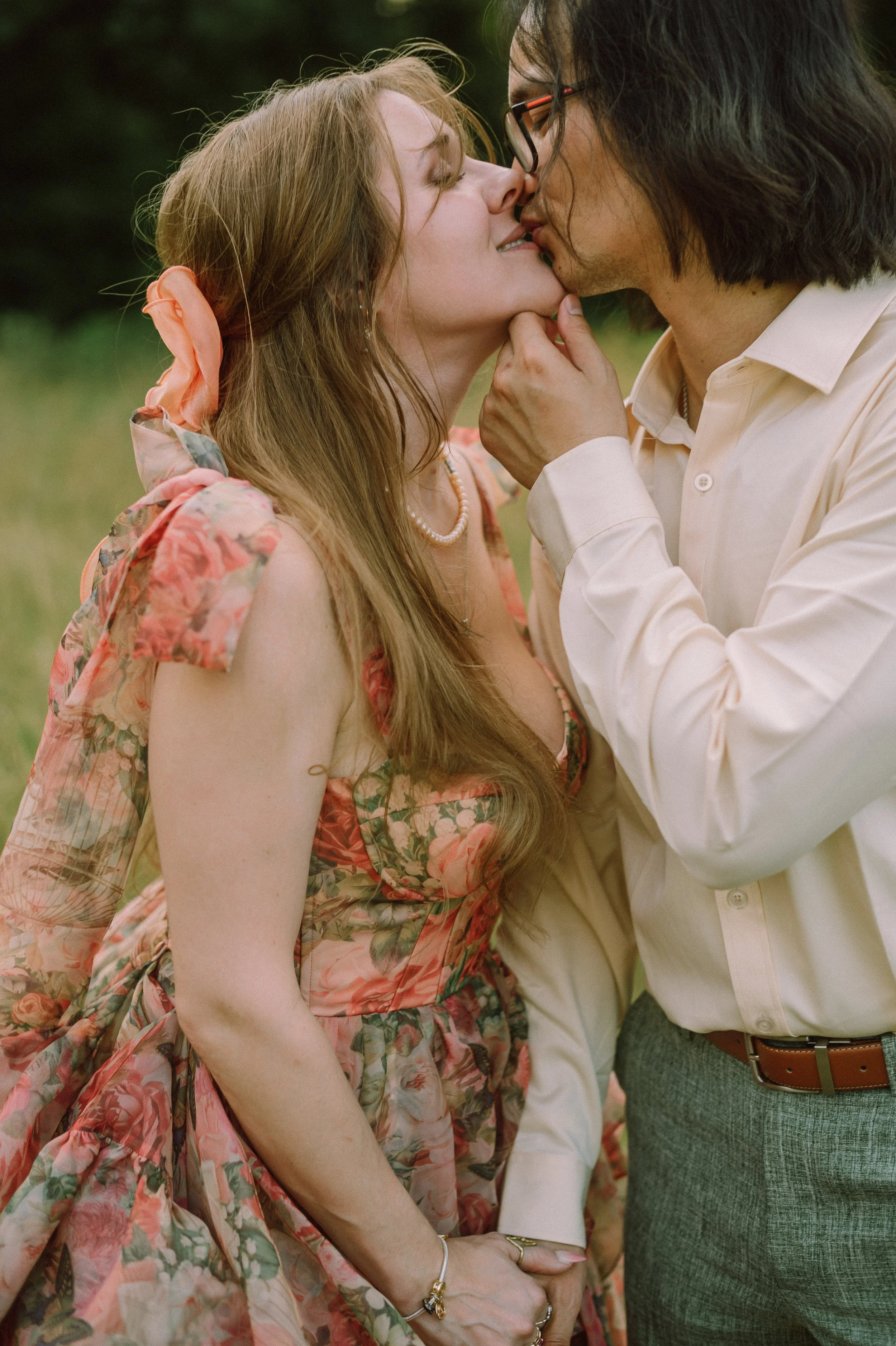Courthouse Wedding Celebration | Romantic Couple Portrait in Mocksville NC