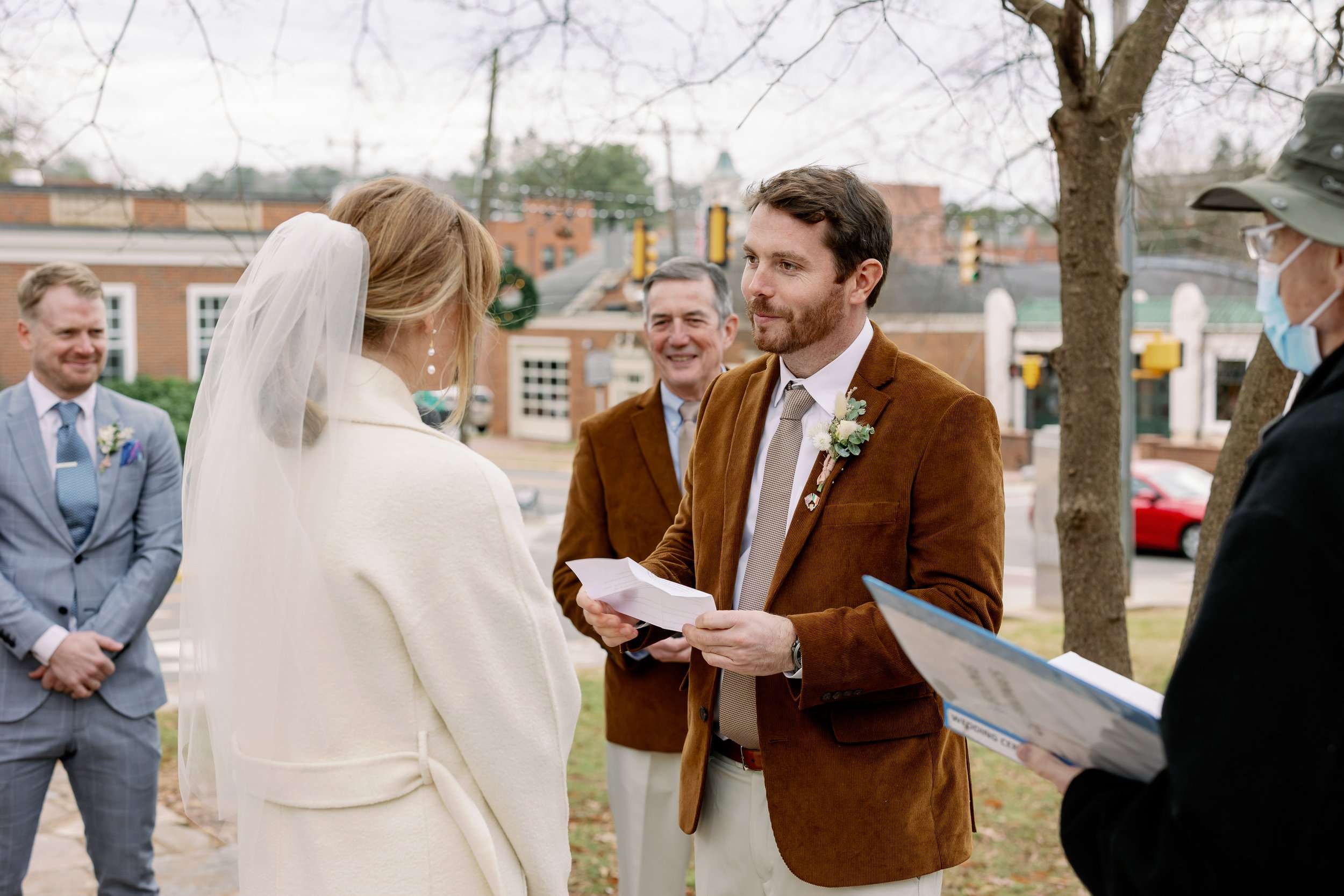 Winter Courthouse Elopement in Hillsborough, NC — Fancy This Photography