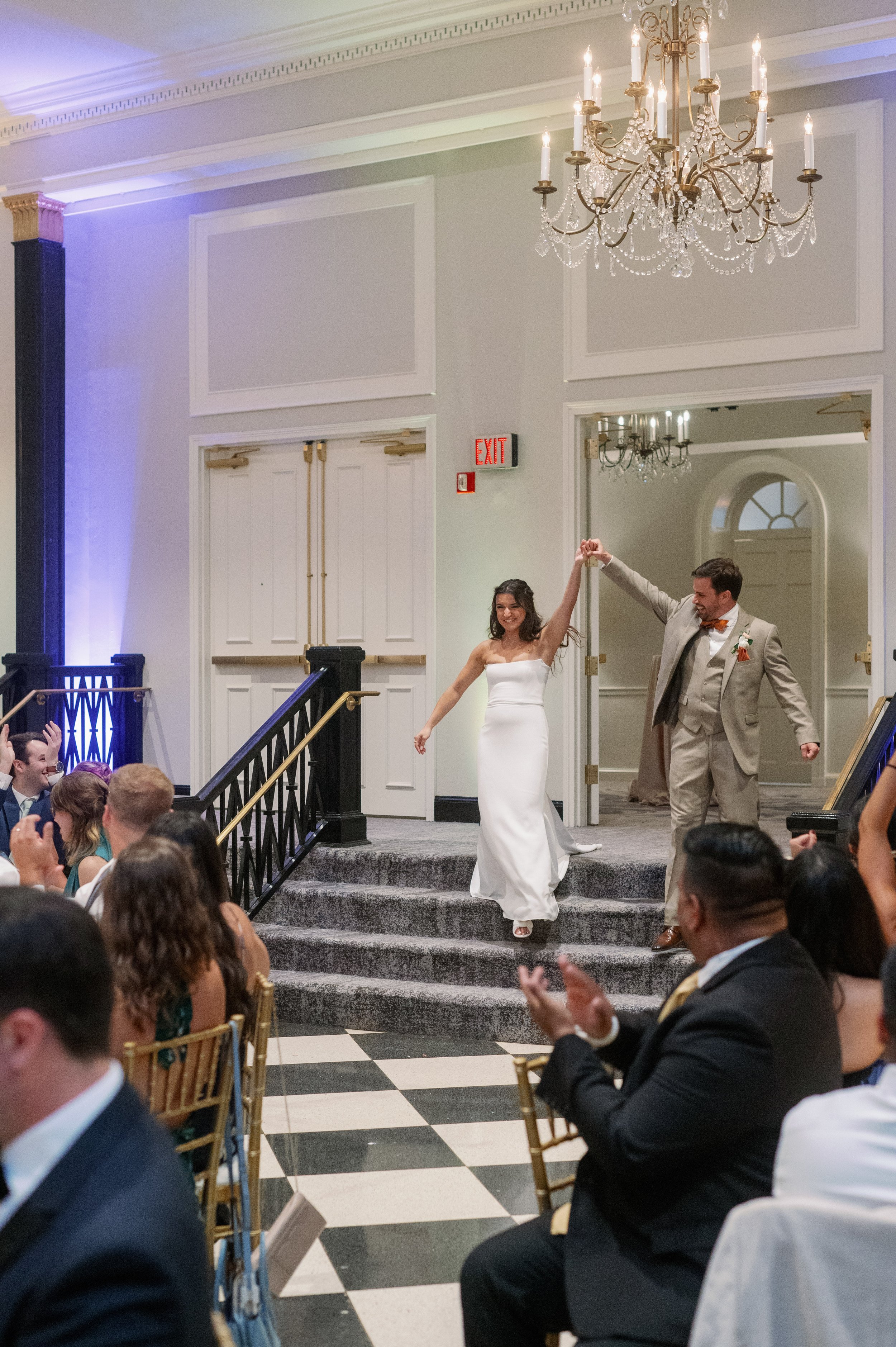 Reception Entrance Bride and Groom Wedding at The Carolina Inn North Carolina Fancy This Photography