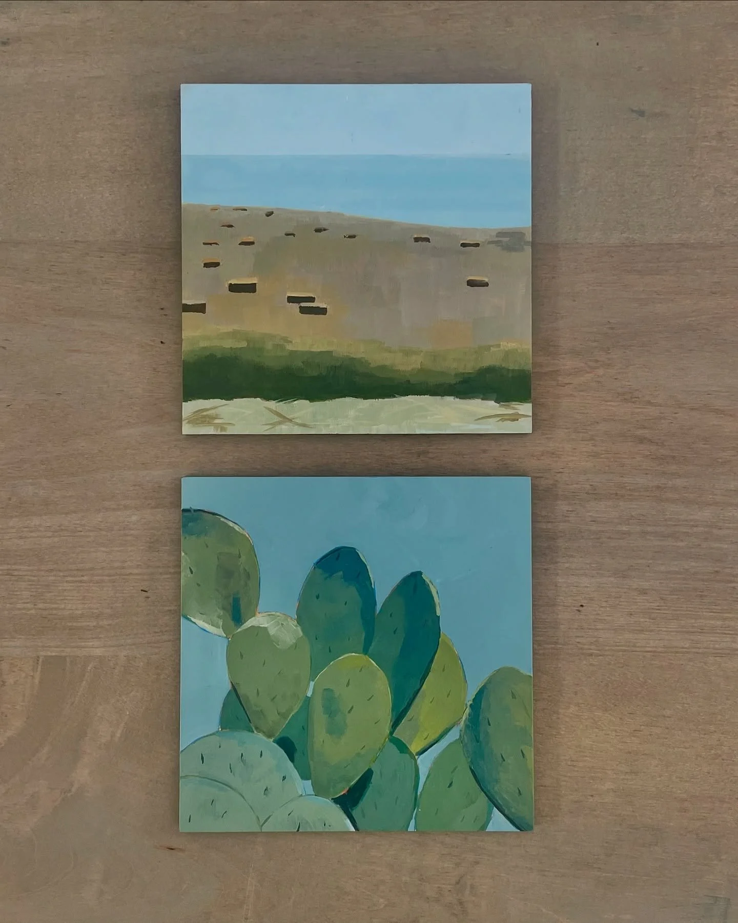 Throwback to 2022. I look forward to picking this project back up this fall. 
.
.
.
.
.
#california #landscape #originalart #acrylicpainting #norcal #sanmateocounty #farms #cactus #plantart