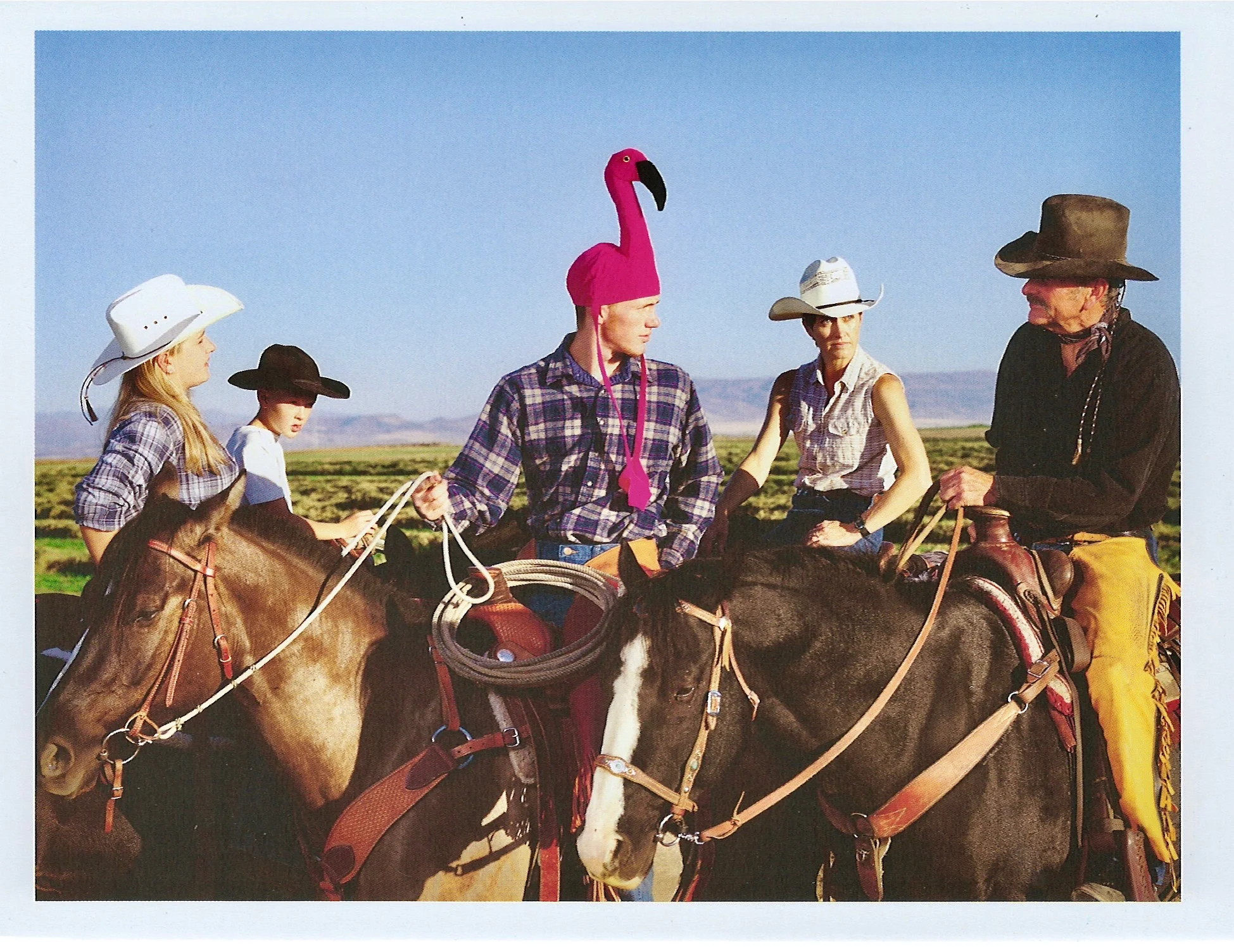 DEMONSTRATING HOW TO BLEND IN ON A TRAIL RIDE…