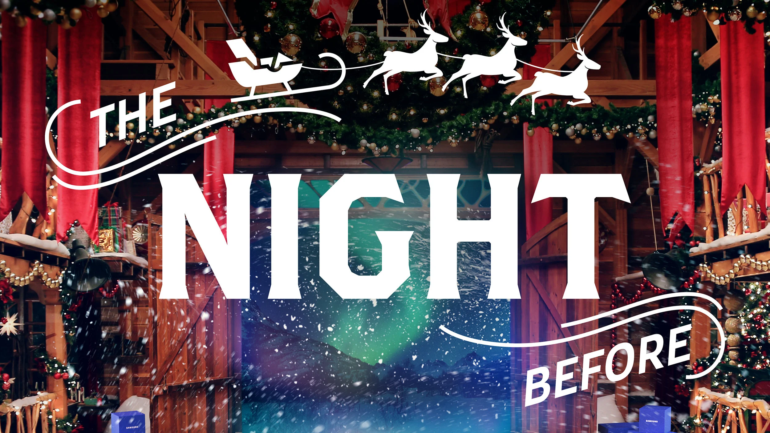 The Night Before - Technical Director directed by Nima Nourizadeh Titled “The Night Before”, the film puts viewers in the sled with Santa Claus himself, as he travels from the North Pole around the world and into outer space. The ride is quite thrilling, displaying how the jolly man travels so quickly using hyper-speed reindeer. Elves help him to load up his sleigh, and even aid in delivering gifts along the trip. — Links — Watch on Desktop